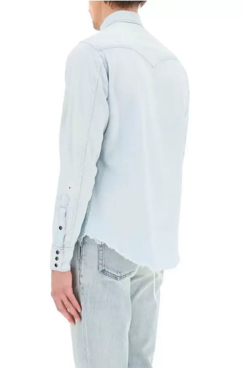 Saint Laurent Paris Saint Laurent Classic Western Denim Shirt Size US M / EU 48-50 / 2 - 2 Thumbnail