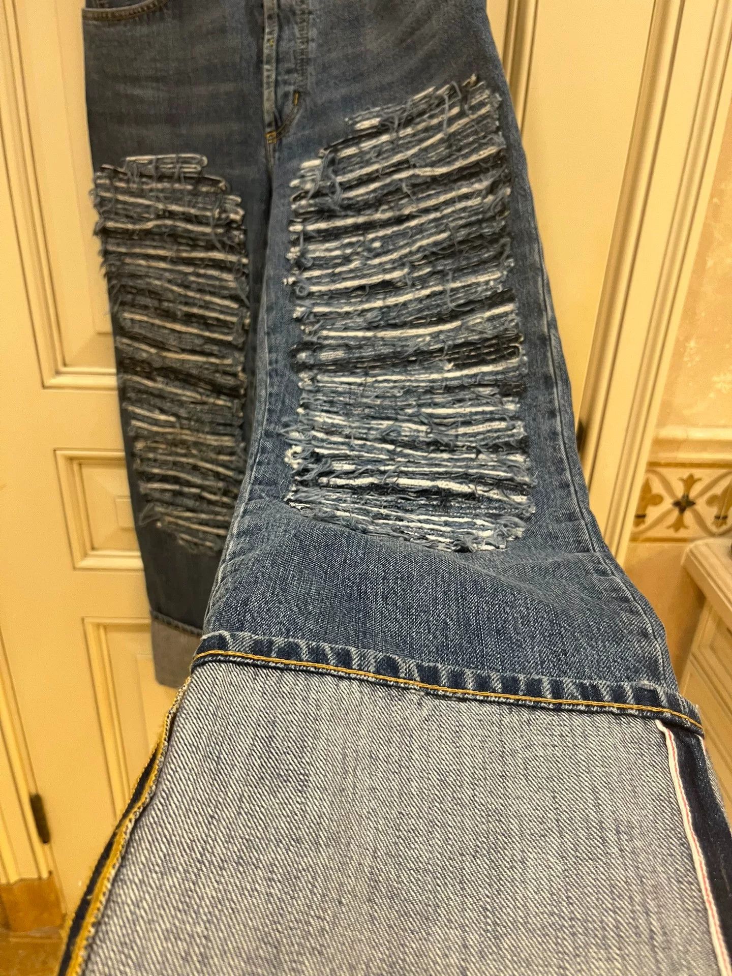 Alexander McQueen Alexander McQueen Distressed Patch Jeans Size US 30 / EU 46 - 5 Thumbnail