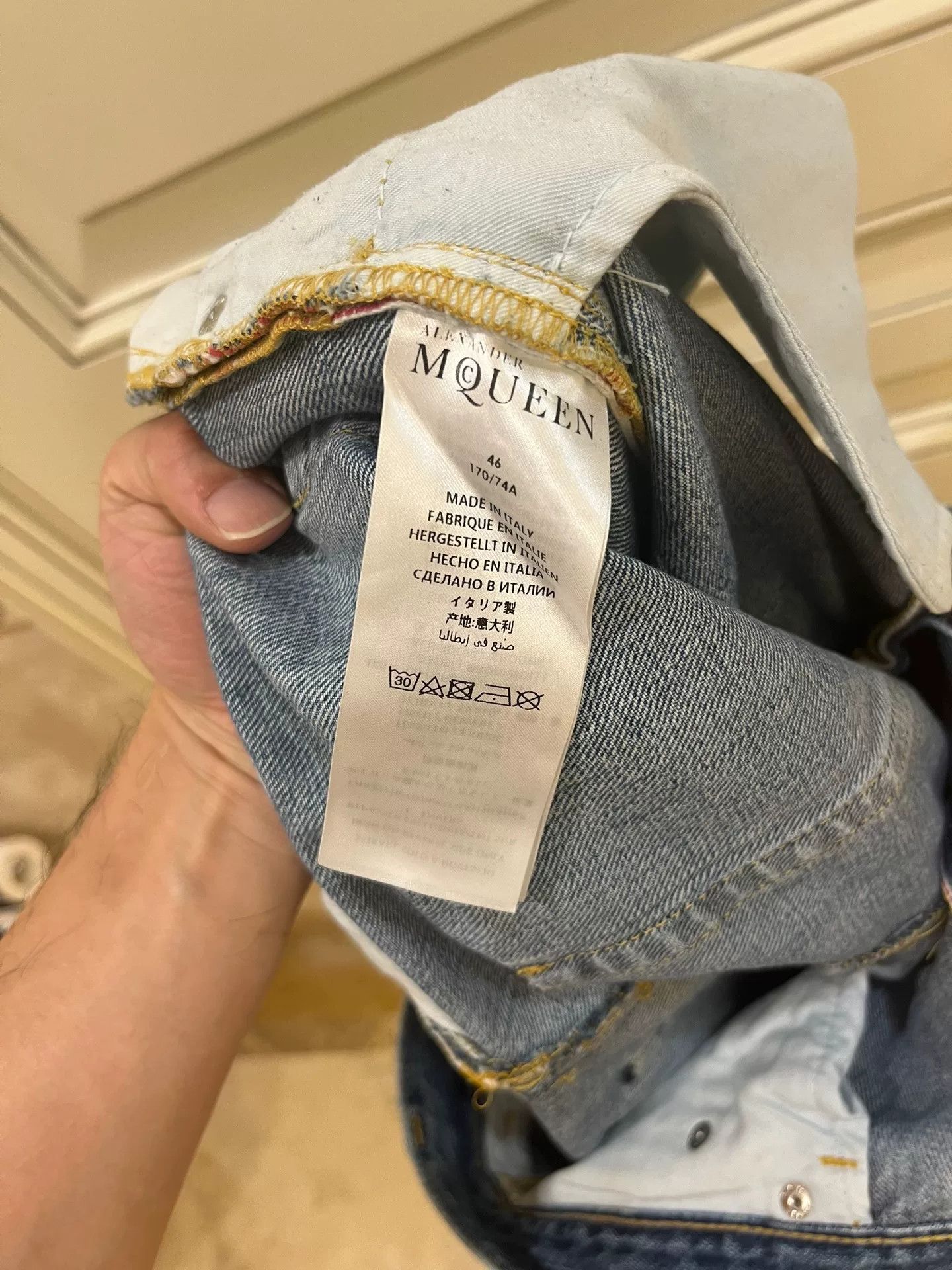 Alexander McQueen Alexander McQueen Distressed Patch Jeans Size US 30 / EU 46 - 8 Thumbnail
