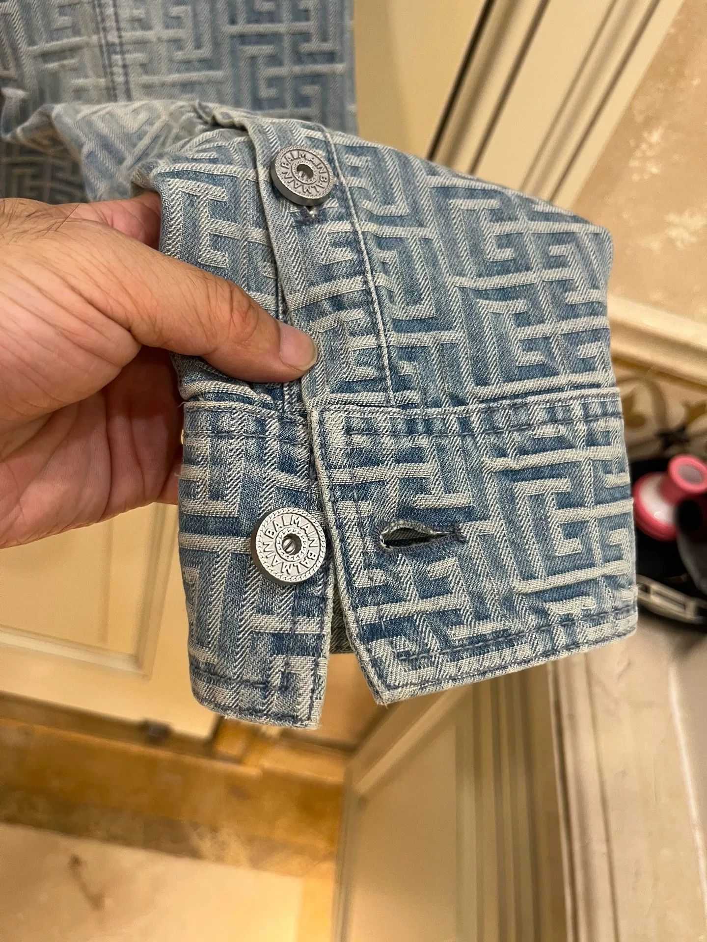 Balmain Balmain Monogram Denim Shirt Jacket Size US S / EU 44-46 / 1 - 7 Thumbnail