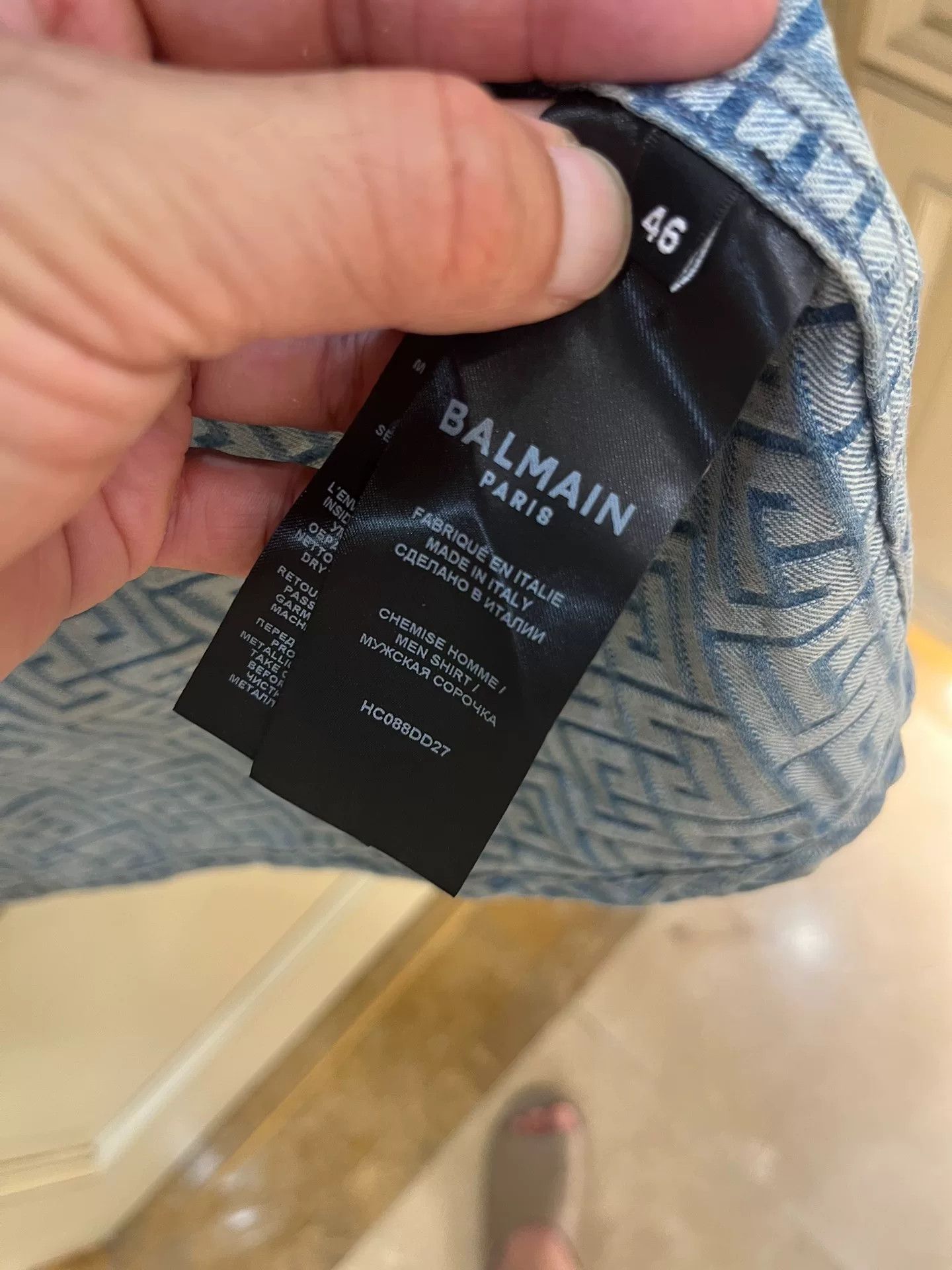 Balmain Balmain Monogram Denim Shirt Jacket Size US S / EU 44-46 / 1 - 4 Thumbnail