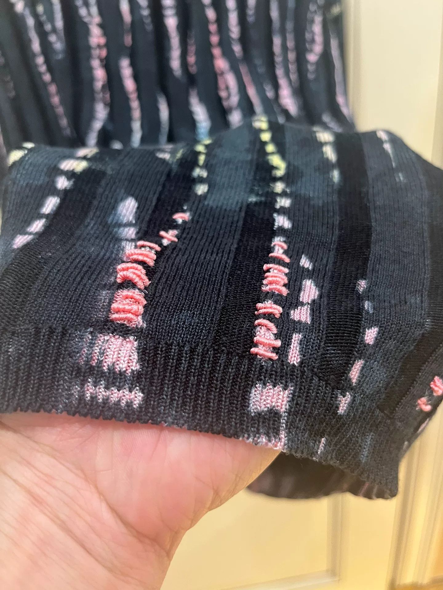 Saint Laurent Paris Saint Laurent SLP Black Tie-Dye Embroidered Knit Size US M / EU 48-50 / 2 - 6 Thumbnail