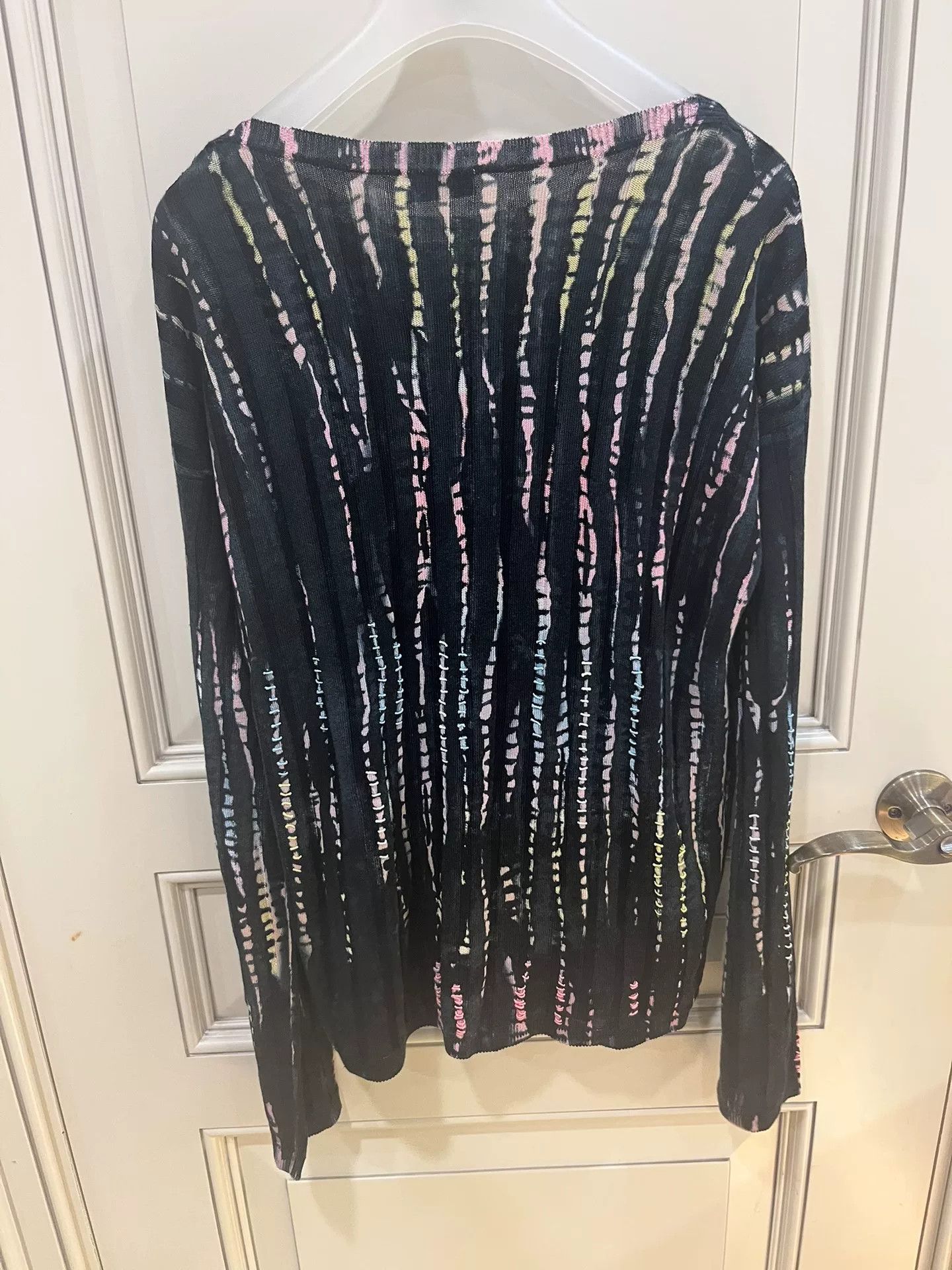 Saint Laurent Paris Saint Laurent SLP Black Tie-Dye Embroidered Knit Size US M / EU 48-50 / 2 - 7 Thumbnail