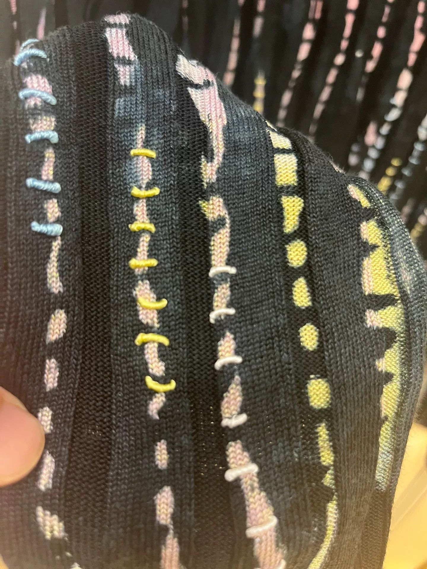 Saint Laurent Paris Saint Laurent SLP Black Tie-Dye Embroidered Knit Size US M / EU 48-50 / 2 - 5 Thumbnail