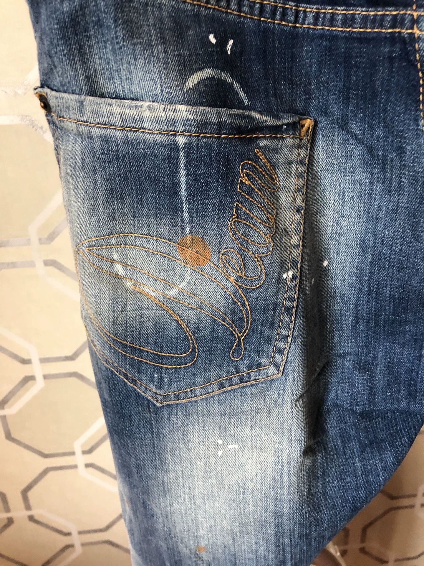 Dsquared2 Dsquared2 Blue Distressed Stretch Jeans Size US 30 / EU 46 - 8 Thumbnail