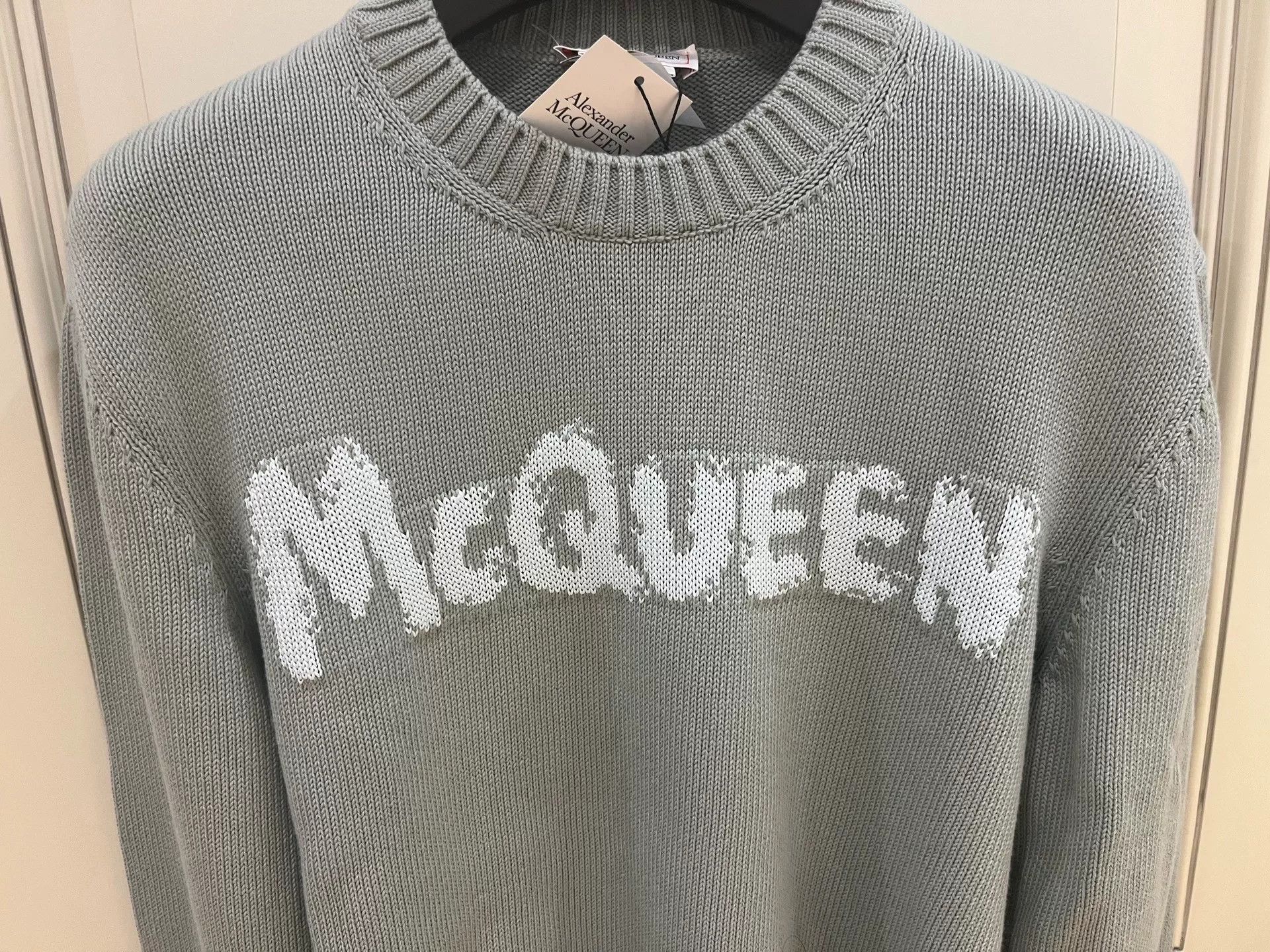 Alexander McQueen Alexander McQueen Logo Intarsia Crewneck Sweater Size M / US 6-8 / IT 42-44 - 4 Thumbnail