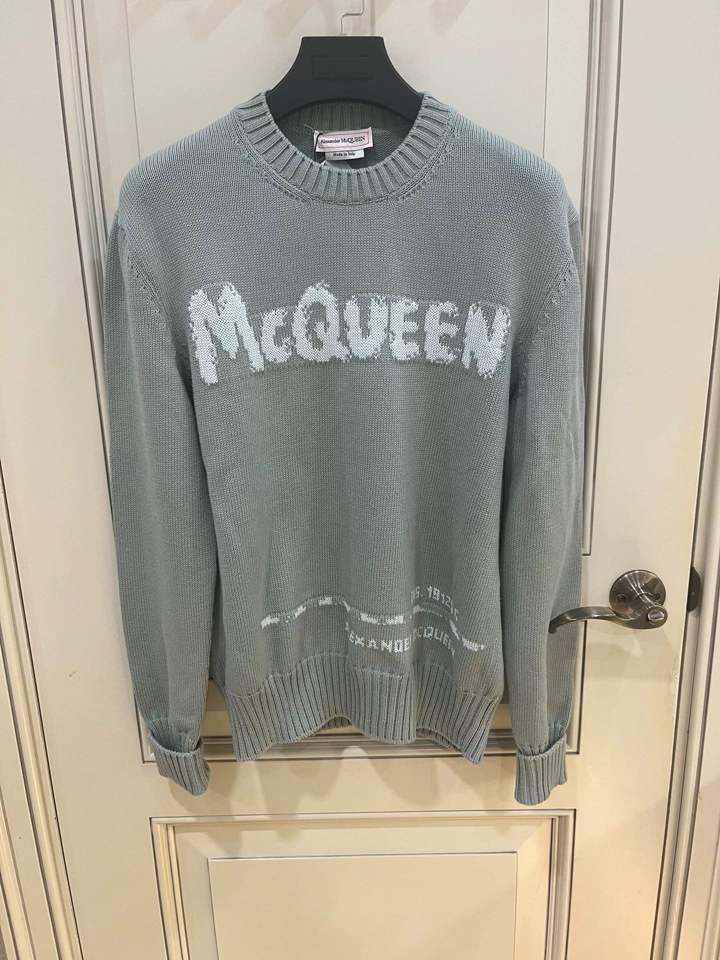 Alexander McQueen Alexander McQueen Logo Intarsia Crewneck Sweater Size M / US 6-8 / IT 42-44 - 2 Thumbnail