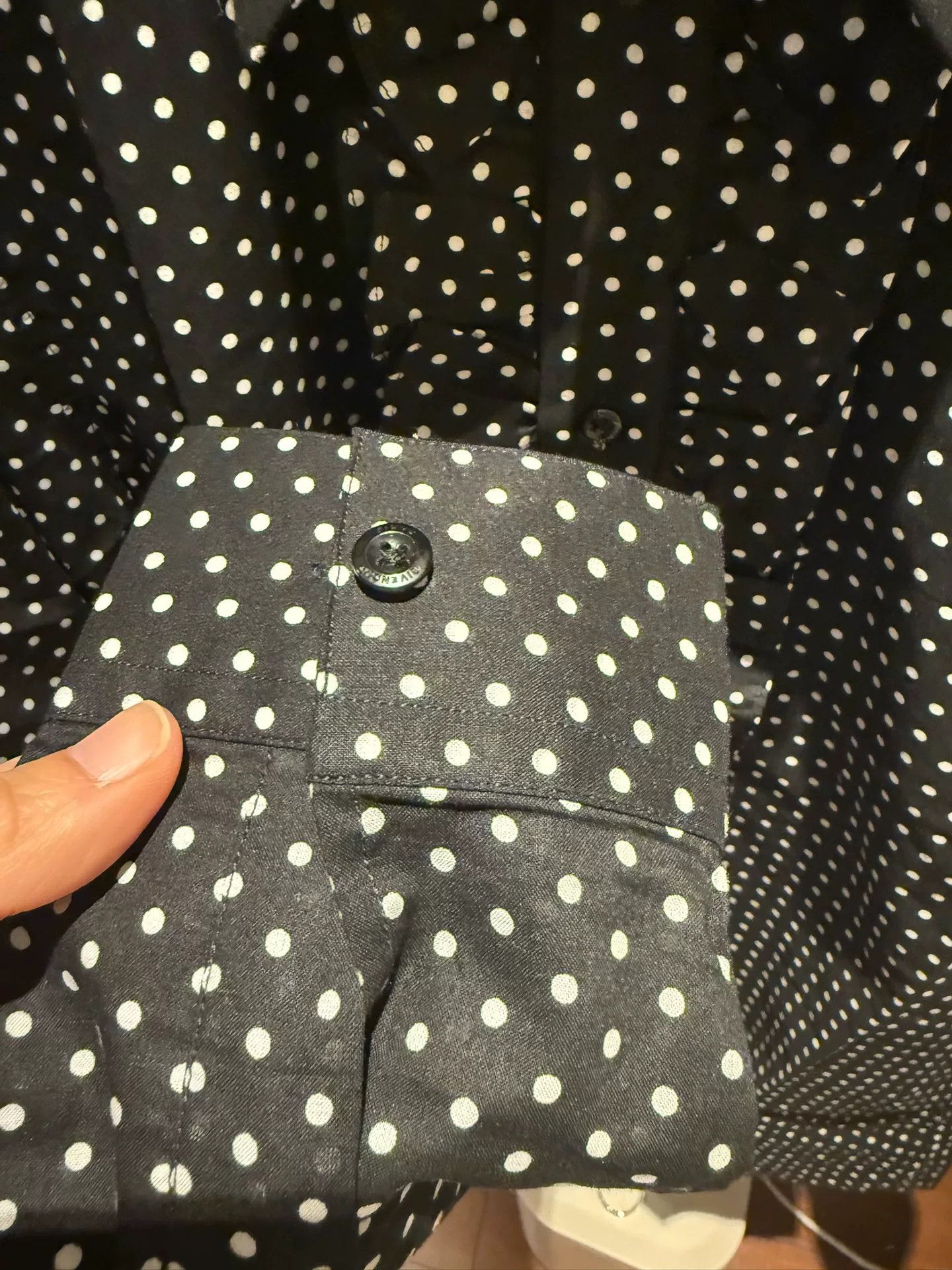 Givenchy Givenchy Black White Polka Dot Ruffled Shirt Size S / US 4 / IT 40 - 5 Thumbnail