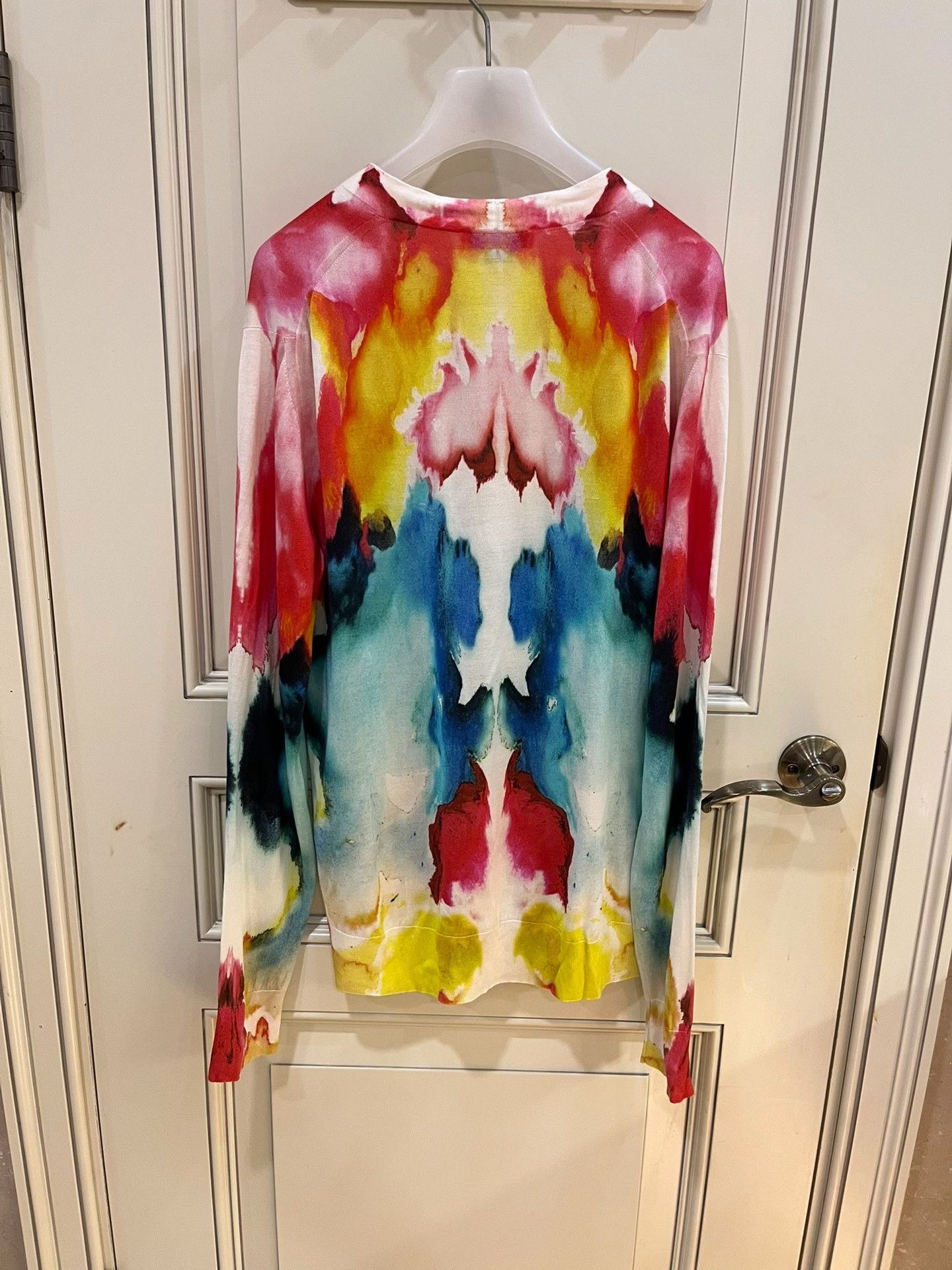 Alexander McQueen Alexander McQueen Ink Print Silk Cardigan Size M / US 6-8 / IT 42-44 - 5 Thumbnail