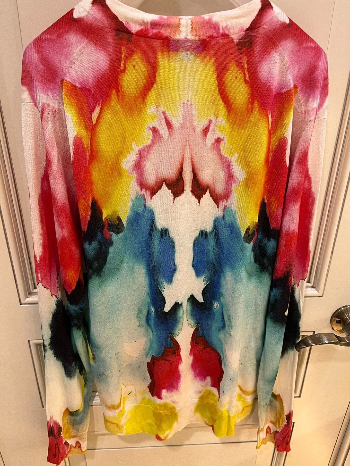 Alexander McQueen Alexander McQueen Ink Print Silk Cardigan Size M / US 6-8 / IT 42-44 - 9 Thumbnail