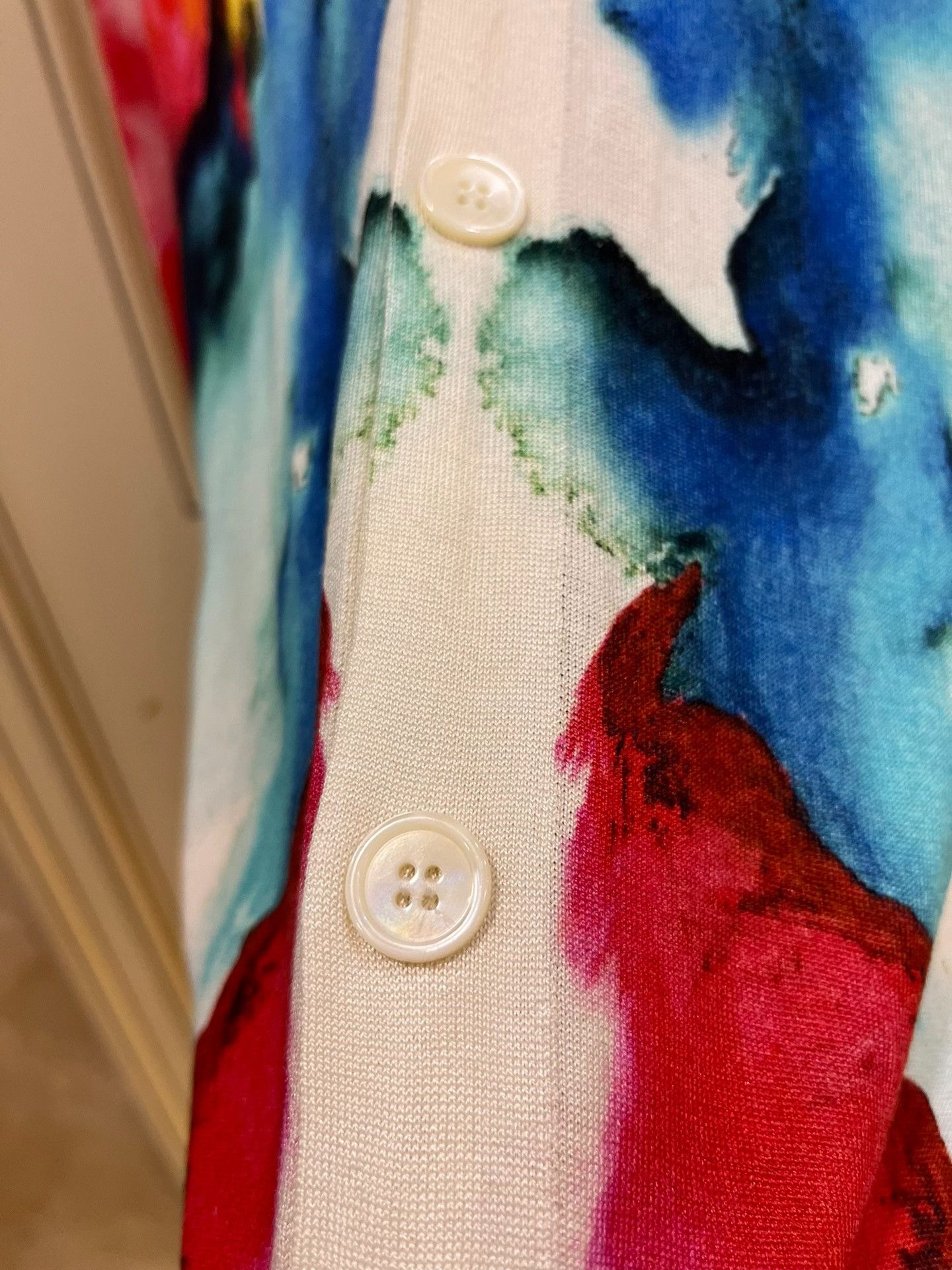 Alexander McQueen Alexander McQueen Ink Print Silk Cardigan Size M / US 6-8 / IT 42-44 - 4 Thumbnail
