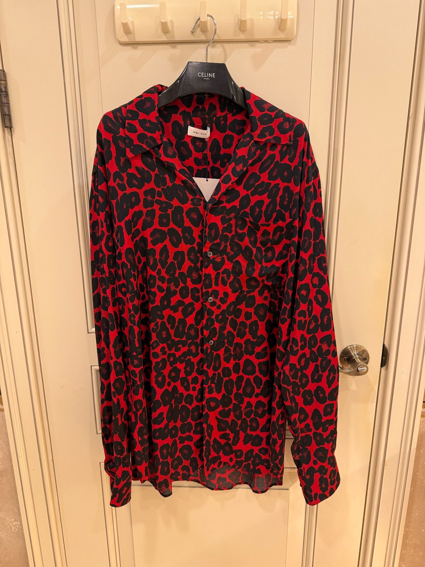 Alexander McQueen Alexander McQueen Red Leopard Shirt Size US M / EU 48-50 / 2 - 2 Thumbnail