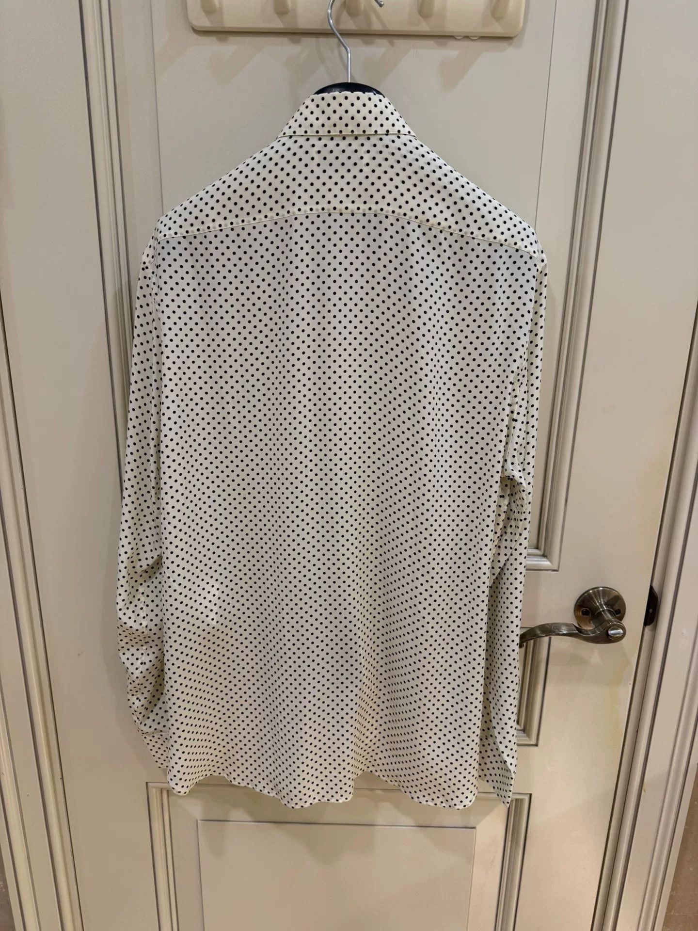 Saint Laurent Paris Saint Laurent YSL Polka Dot Silk Shirt Size US XXS / EU 40 - 8 Thumbnail