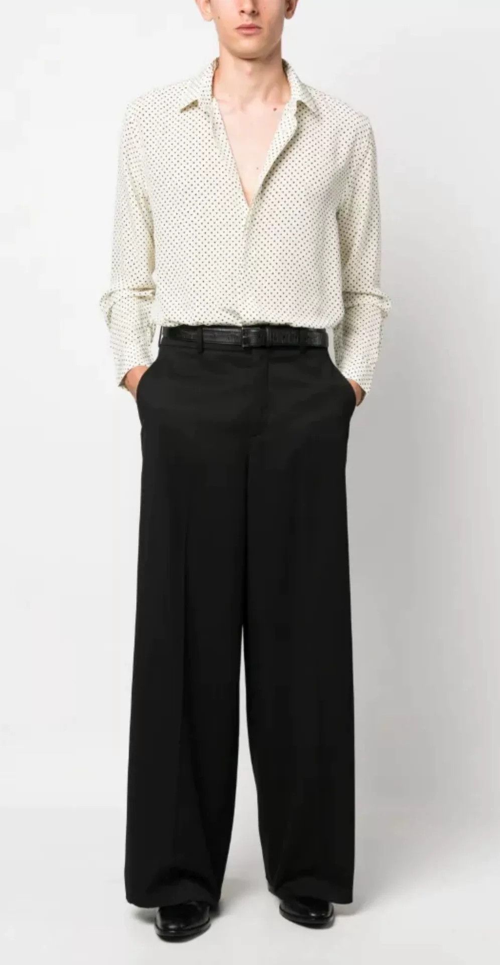 Saint Laurent Paris Saint Laurent YSL Polka Dot Silk Shirt Size US XXS / EU 40 - 2 Thumbnail