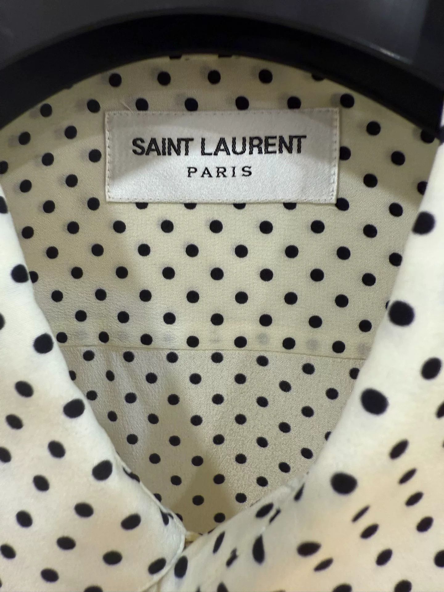 Saint Laurent Paris Saint Laurent YSL Polka Dot Silk Shirt Size US XXS / EU 40 - 4 Thumbnail