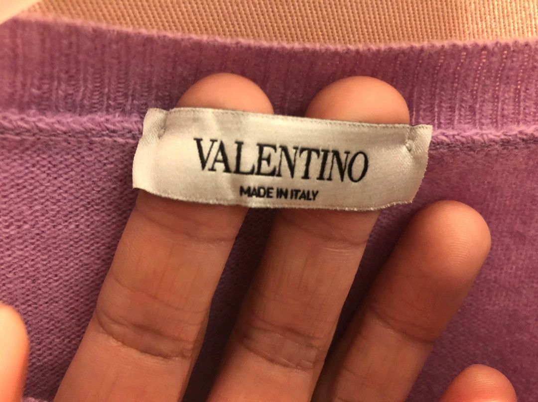 Valentino Valentino Purple Cashmere Wool Sweater Size L / US 10 / IT 46 - 8 Thumbnail