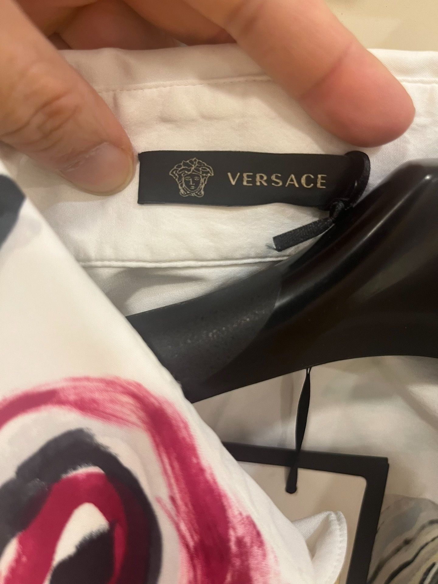 Versace Versace White Artist Hand-Painted Print Shirt Size US XXS / EU 40 - 4 Thumbnail