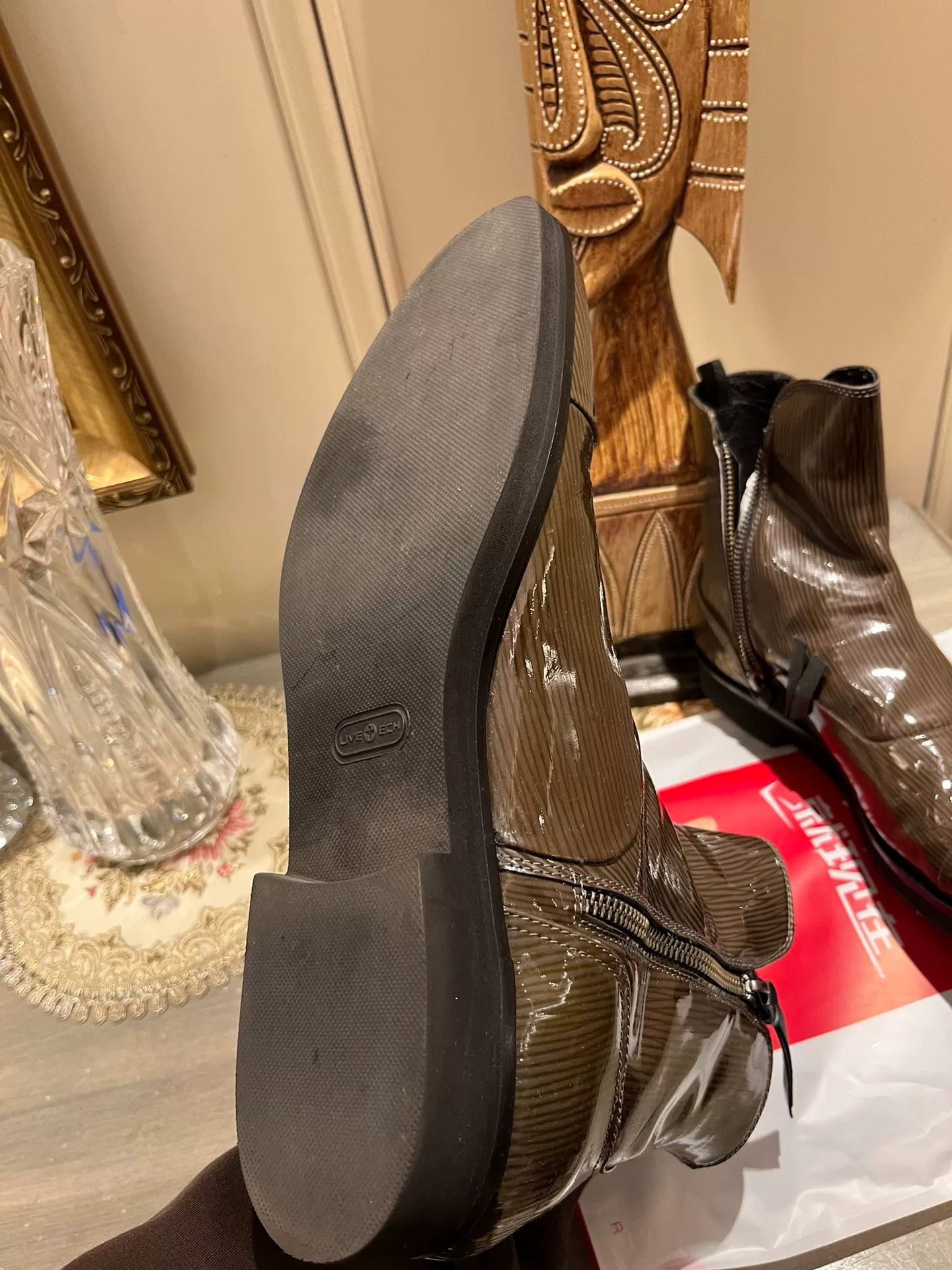 Bruno Bordese Bruno Bordese Patent Leather Boots Size US 8 / EU 41 - 9 Thumbnail