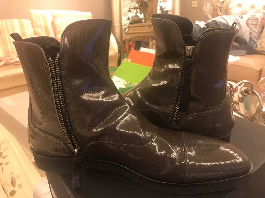 Bruno Bordese Bruno Bordese Patent Leather Boots Size US 8 / EU 41 - 5 Thumbnail