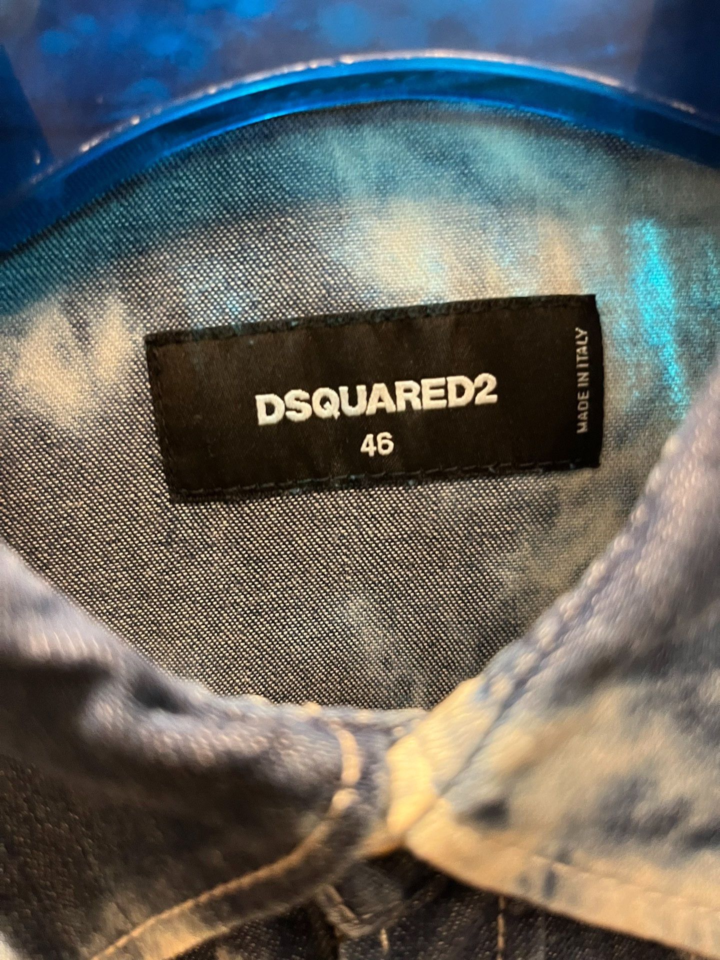 Dsquared2 Dsquared2 Blue Snowflake Denim Shirt Size US S / EU 44-46 / 1 - 2 Thumbnail