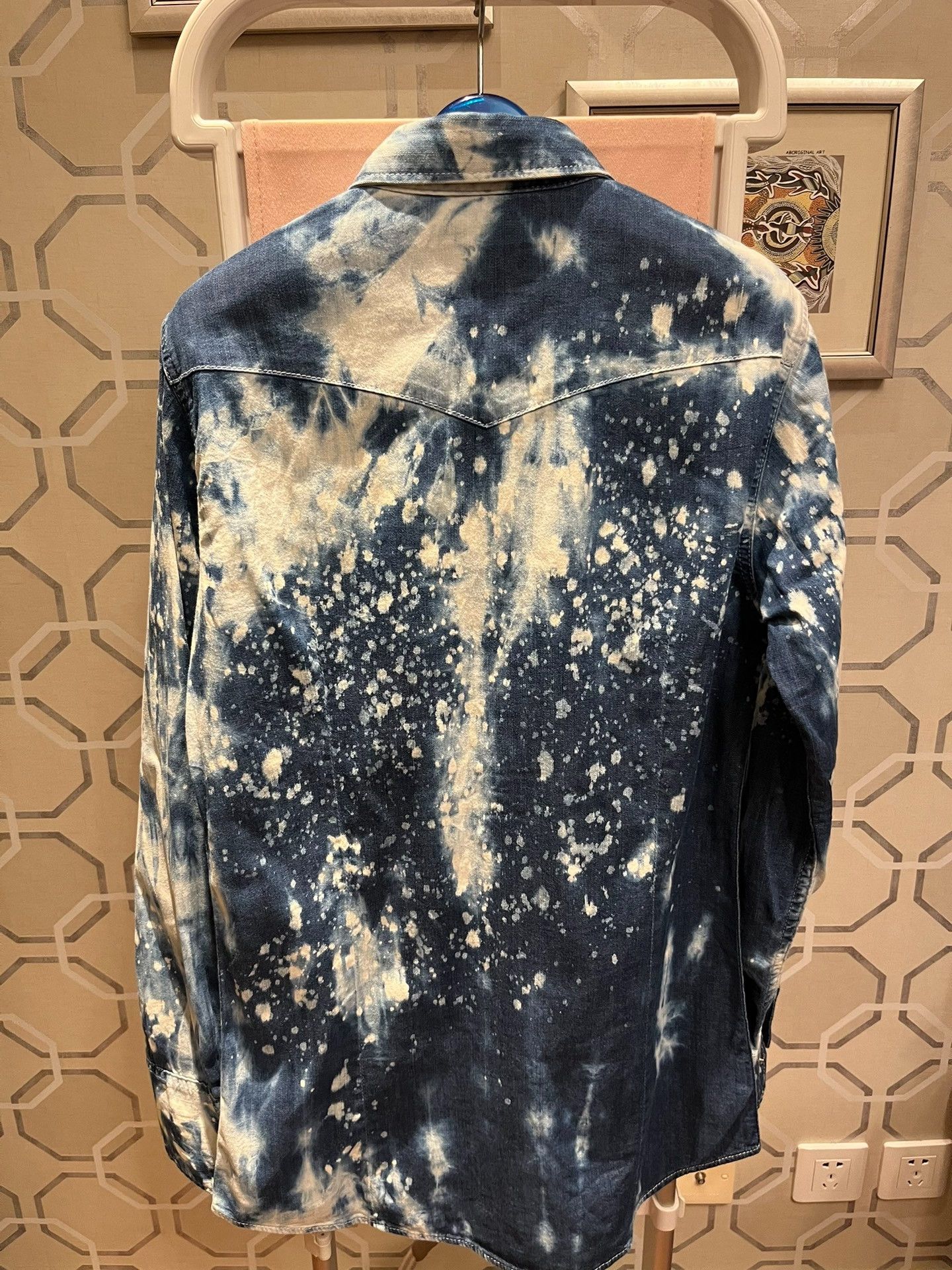 Dsquared2 Dsquared2 Blue Snowflake Denim Shirt Size US S / EU 44-46 / 1 - 6 Thumbnail