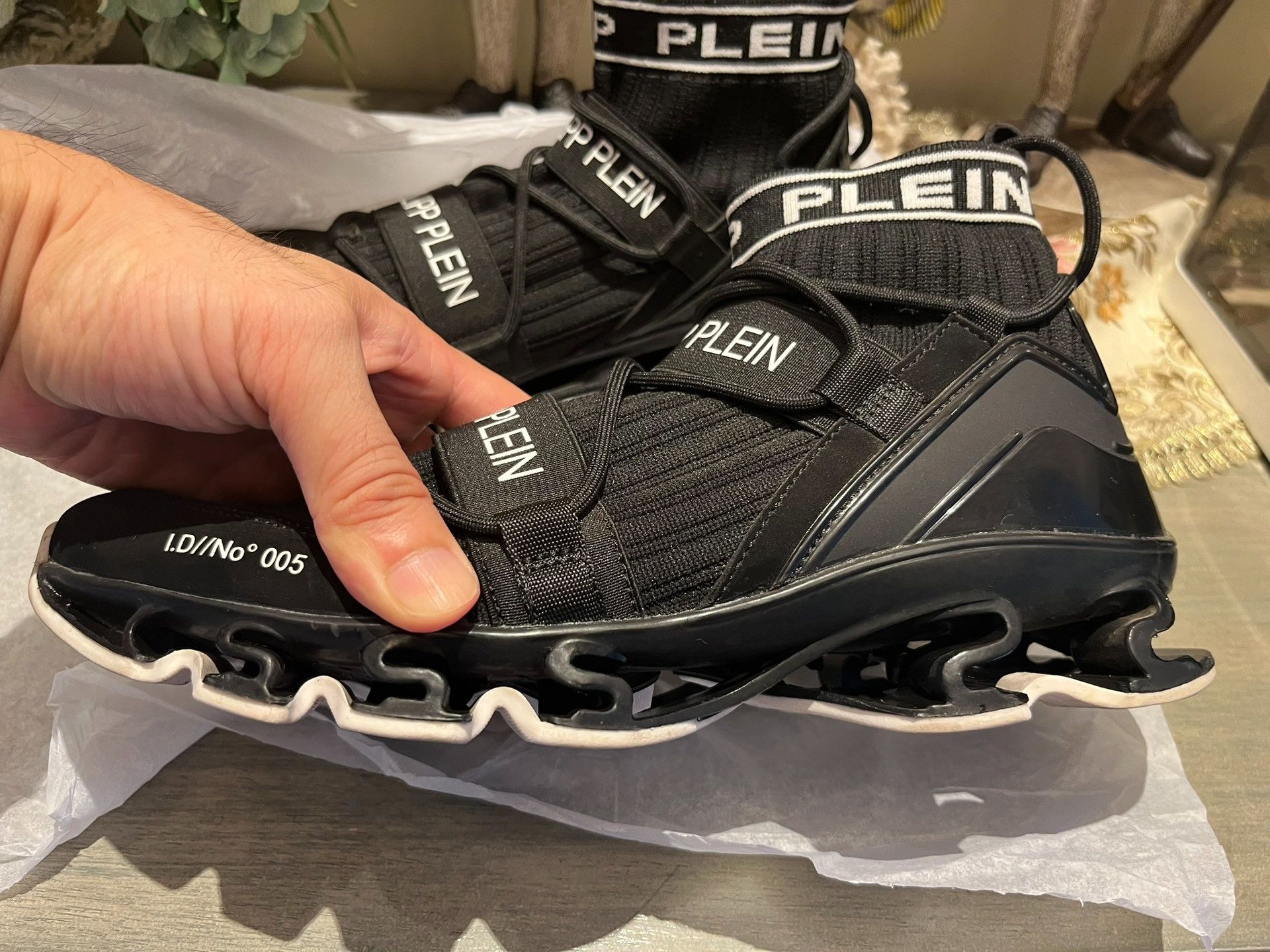 Philipp Plein Philip Plein Blade Hollow Running Sock Boots Size US 7 / EU 40 - 9 Thumbnail
