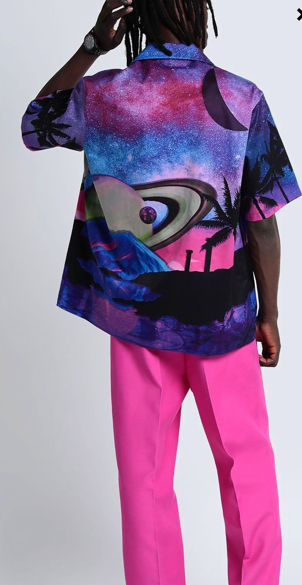 Valentino Valentino Cosmic Sky Print Hawaiian Shirt Size US M / EU 48-50 / 2 - 2 Thumbnail