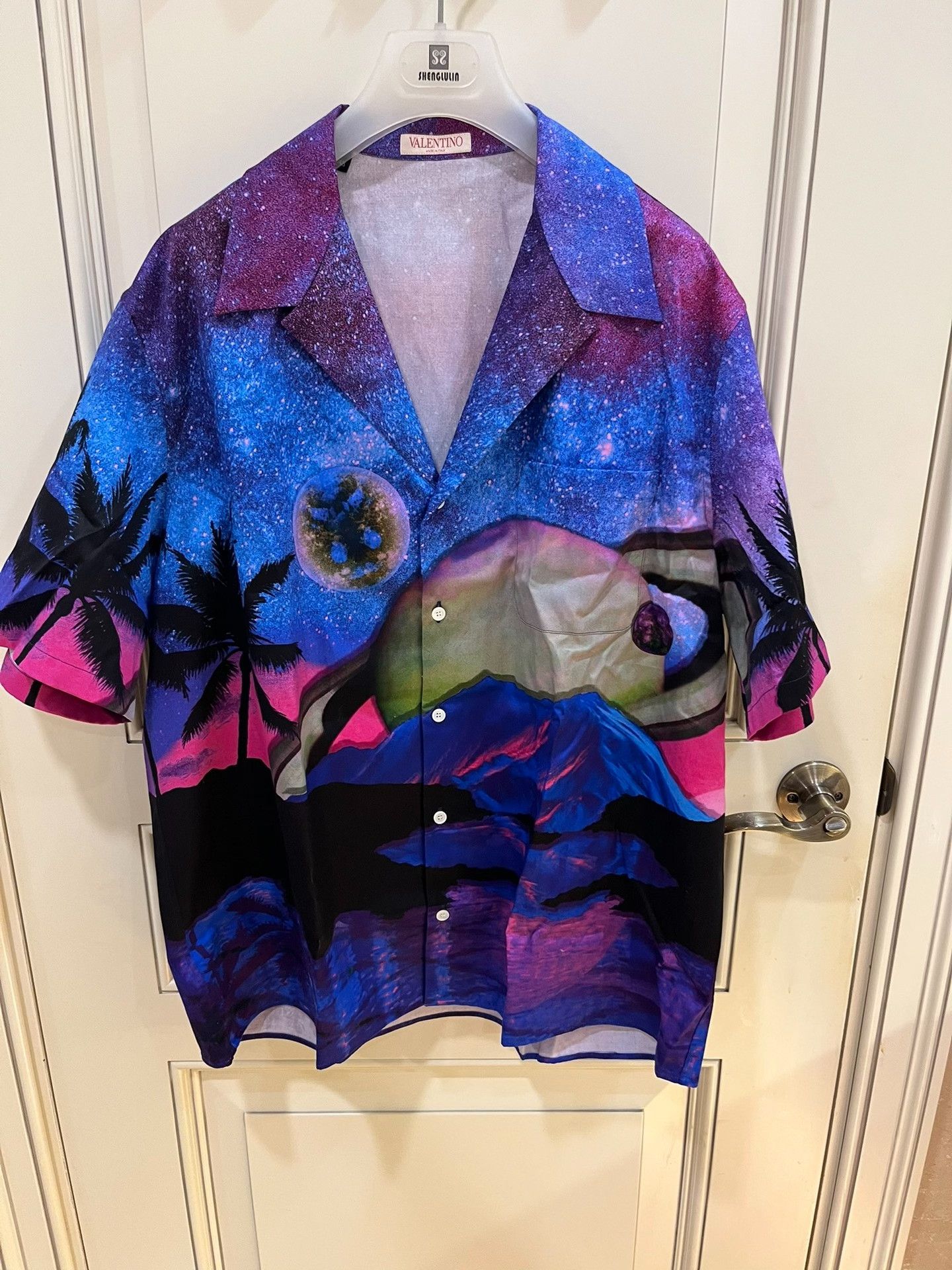 Valentino Valentino Cosmic Sky Print Hawaiian Shirt Size US M / EU 48-50 / 2 - 4 Thumbnail