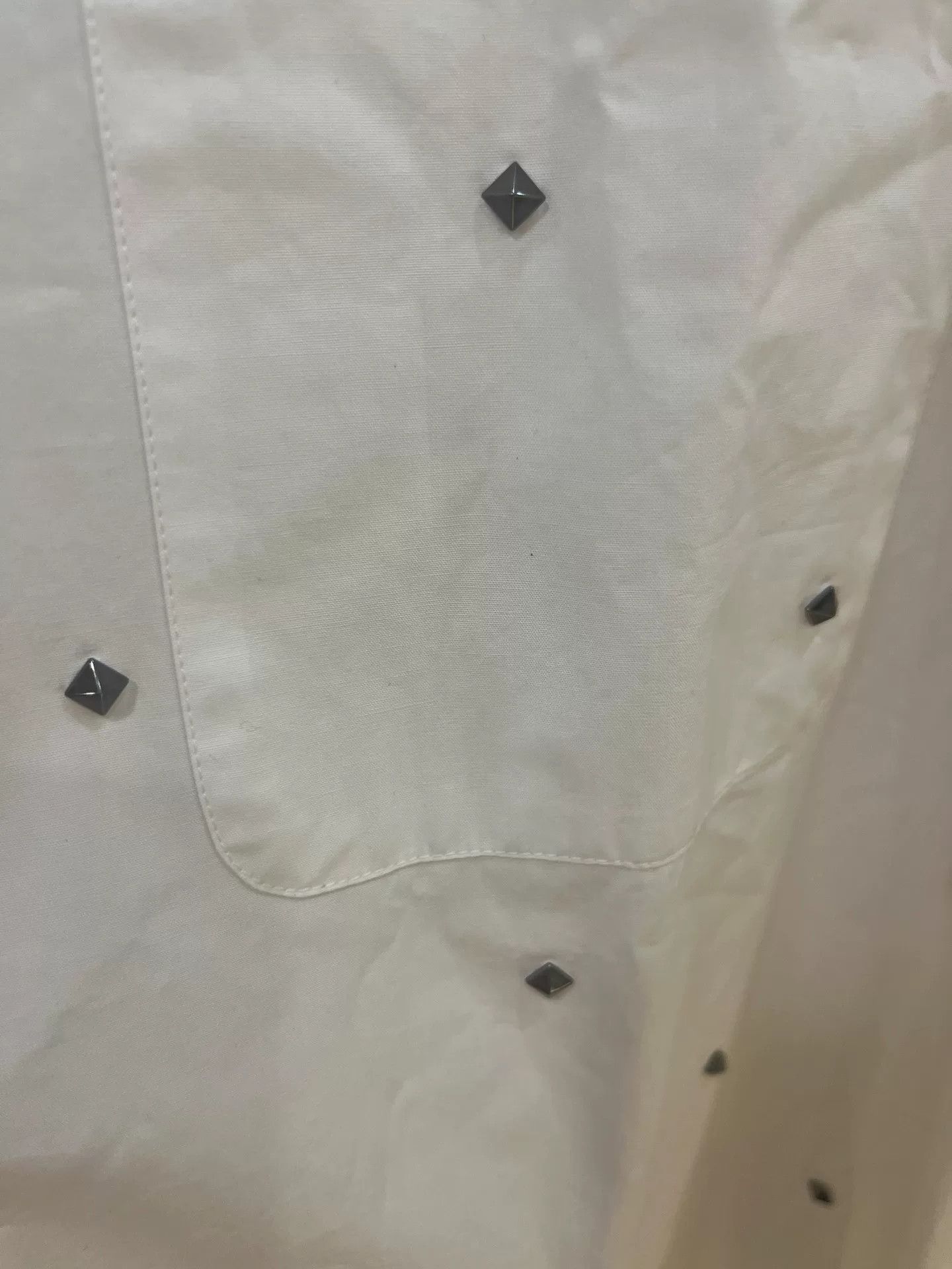 Valentino Valentino Archive Rockstud White Bowling Shirt Size US S / EU 44-46 / 1 - 4 Thumbnail