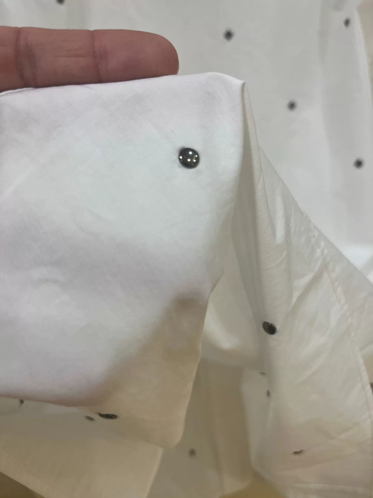 Valentino Valentino Archive Rockstud White Bowling Shirt Size US S / EU 44-46 / 1 - 8 Thumbnail