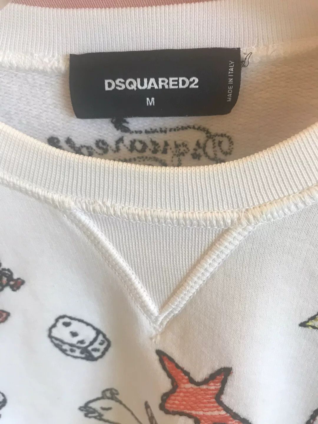 Dsquared2 Dsquared2 Embroidered White Sweatshirt M Size US M / EU 48-50 / 2 - 4 Thumbnail