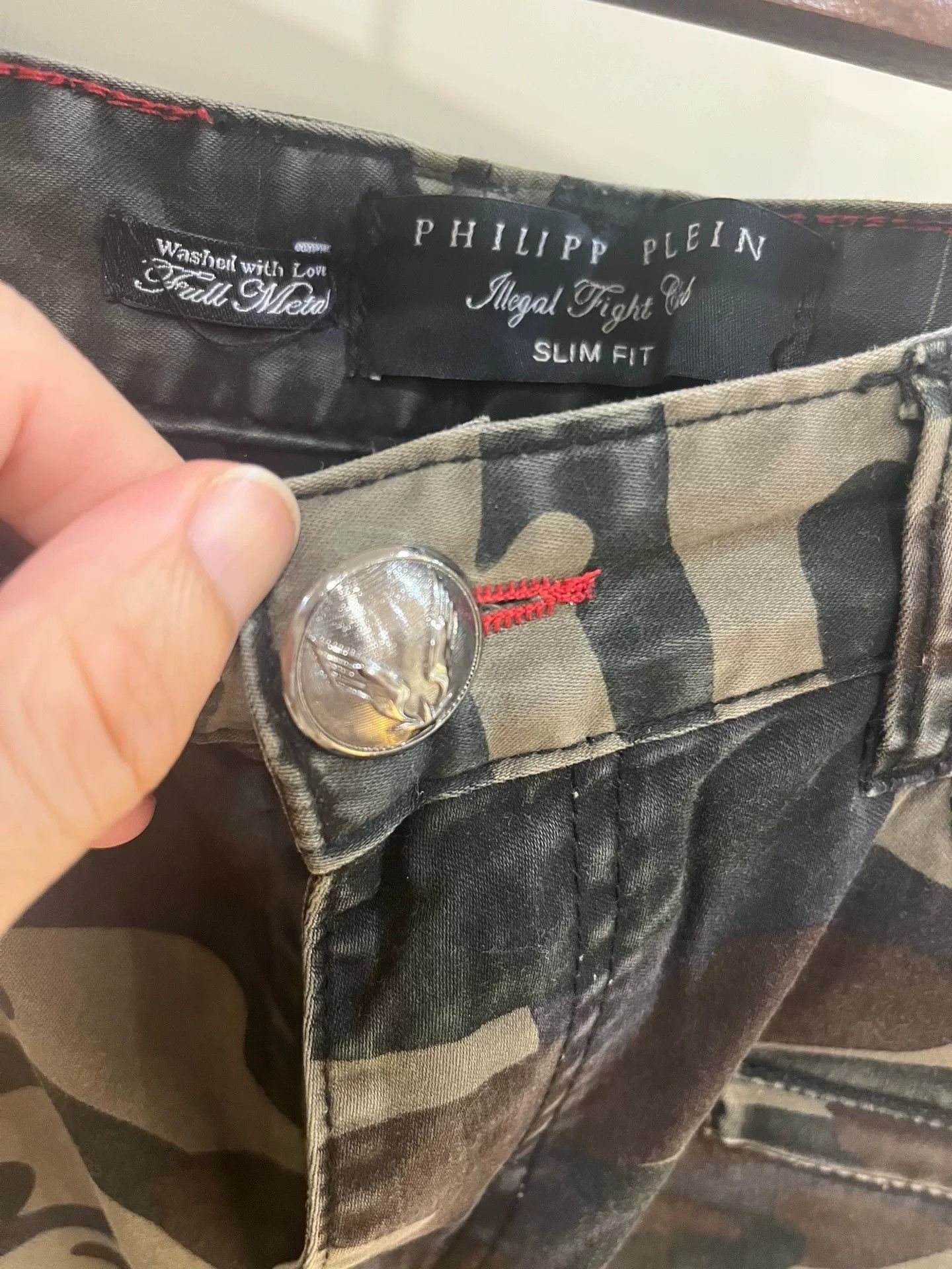 Philipp Plein Philipp Plein Olive Camo Biker Jeans Size US 30 / EU 46 - 3 Thumbnail