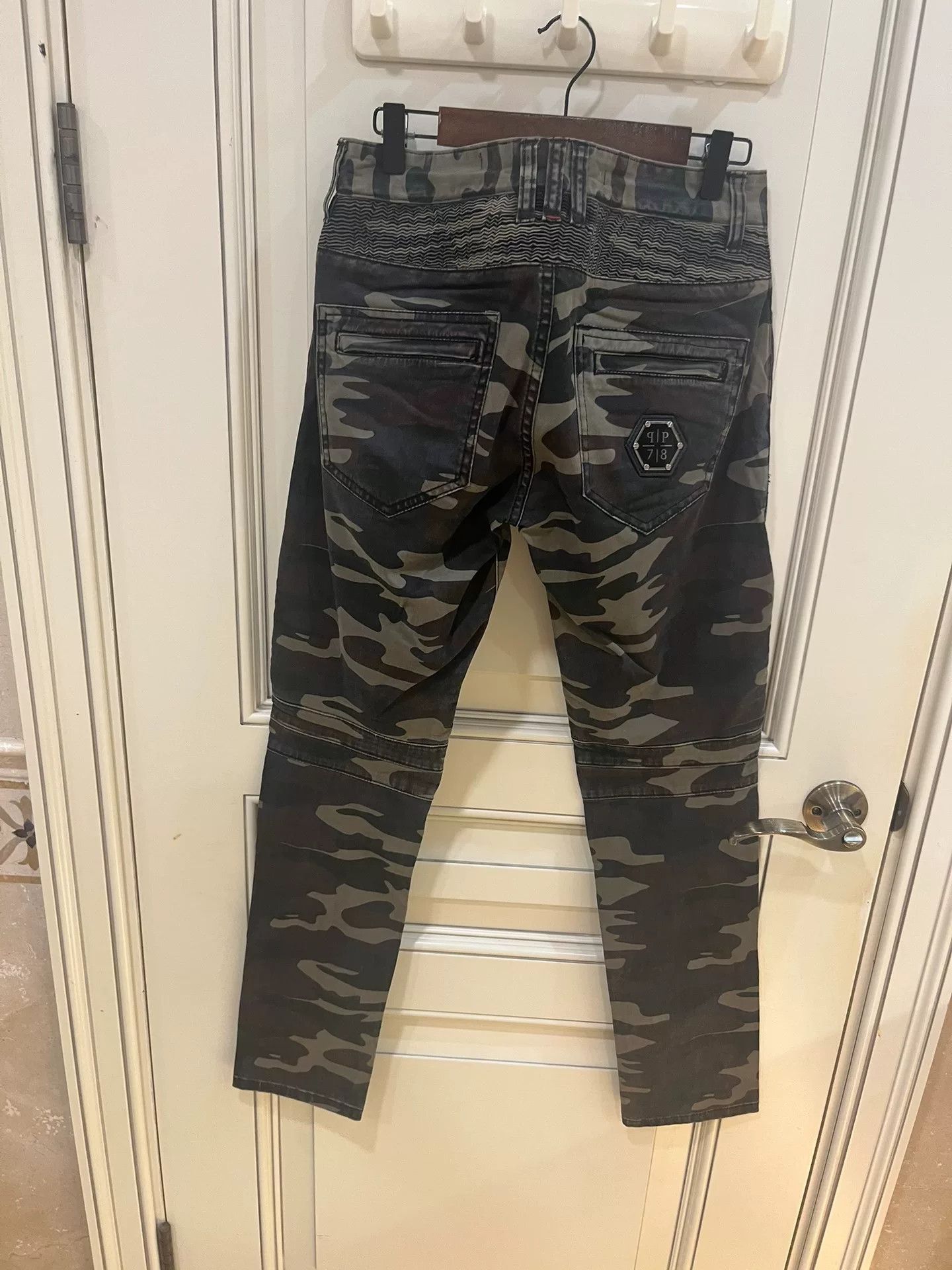 Philipp Plein Philipp Plein Olive Camo Biker Jeans Size US 30 / EU 46 - 5 Thumbnail