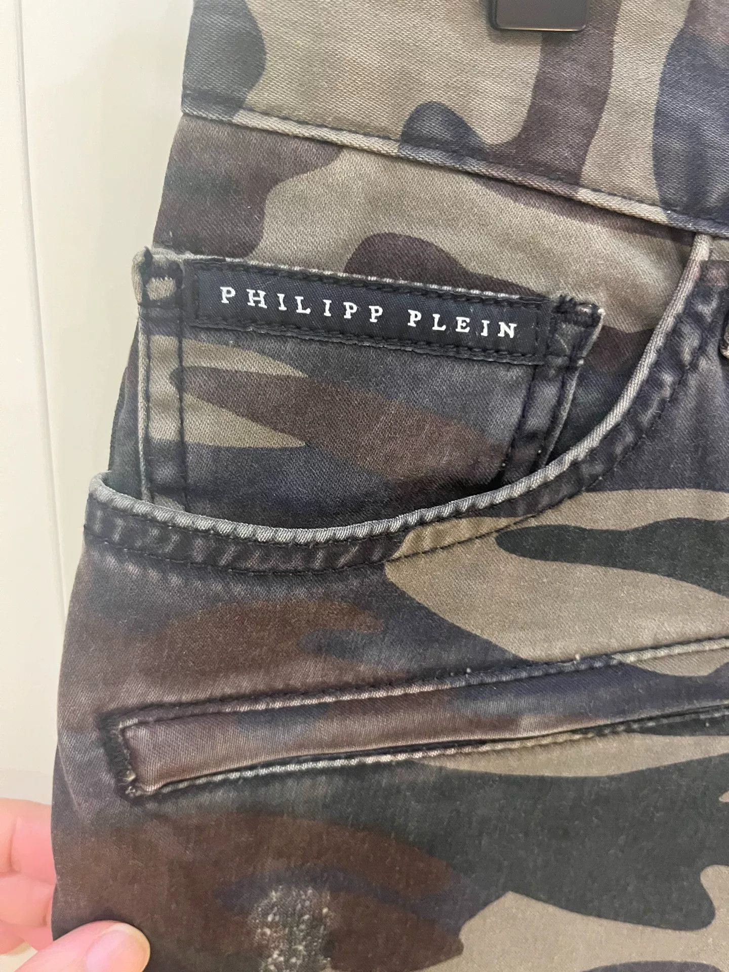 Philipp Plein Philipp Plein Olive Camo Biker Jeans Size US 30 / EU 46 - 2 Thumbnail