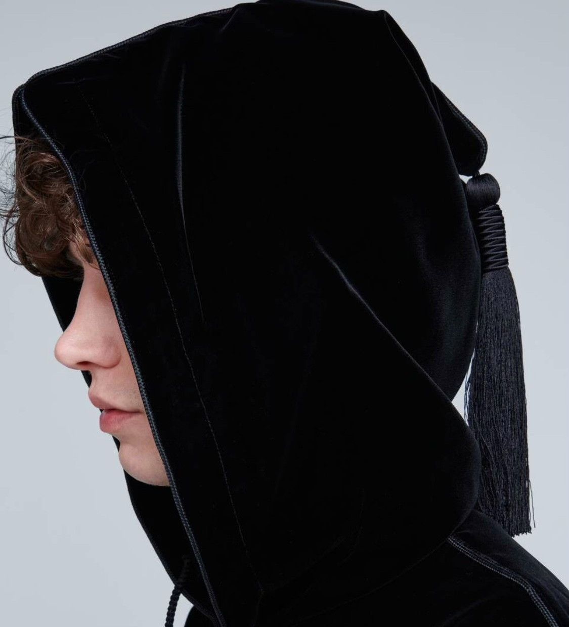 Saint Laurent Paris Saint Laurent Black Velvet Hooded Jacket Size US M / EU 48-50 / 2 - 2 Thumbnail