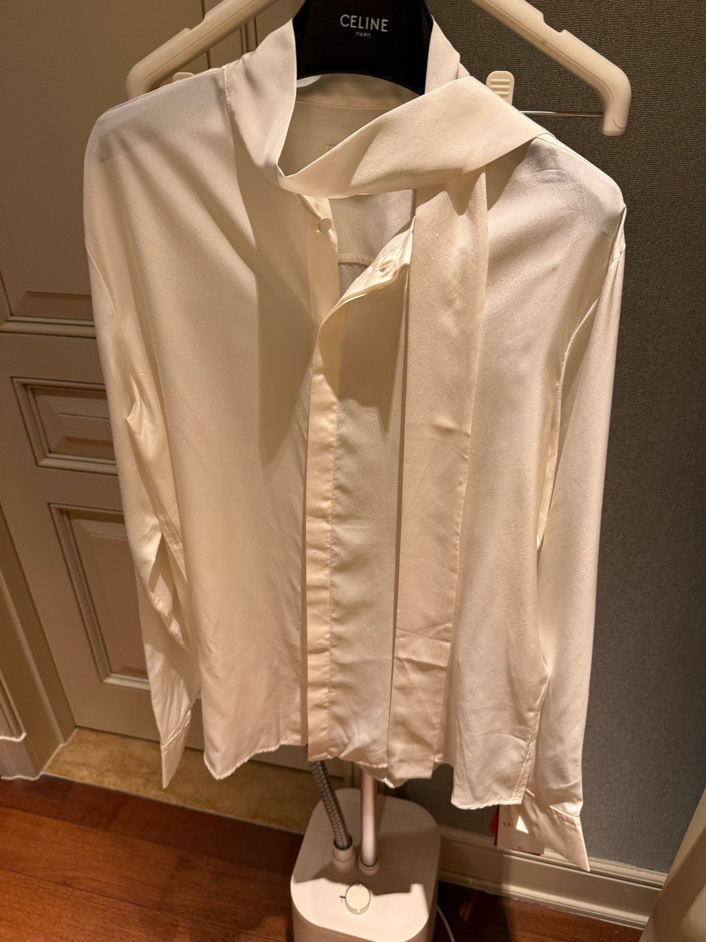 Valentino Valentino Silk White Ribbon Shirt Size US XXS / EU 40 - 2 Thumbnail