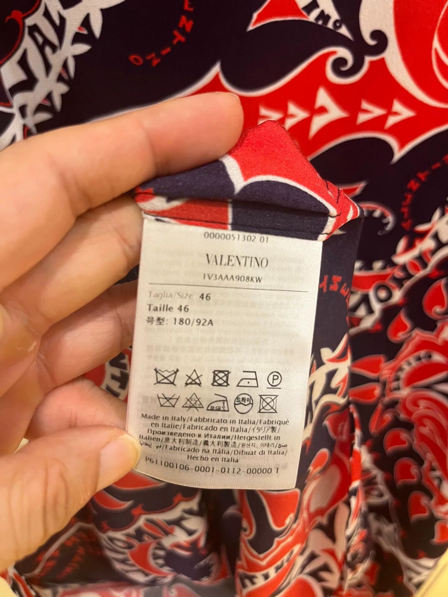 Valentino Valentino Archive Manifesto Silk Bowling Shirt Size US S / EU 44-46 / 1 - 8 Thumbnail