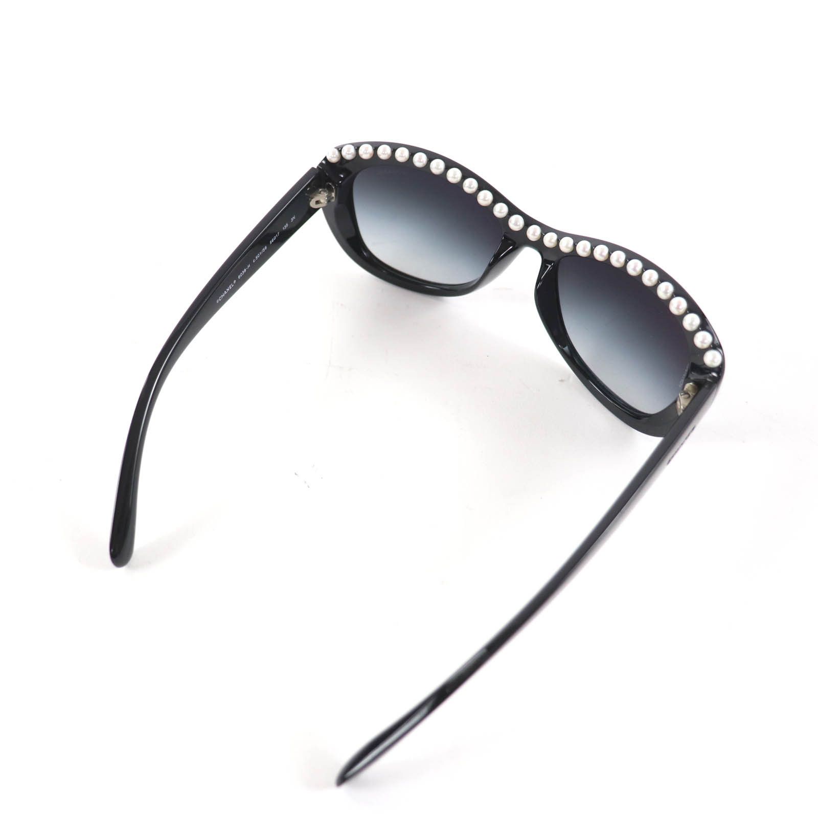 Chanel Chanel Chanel Fake Pearl Sunglasses Plastic / Synthetic Sunglasses 6038H DUTY FREE for USA Size ONE SIZE - 3 Thumbnail