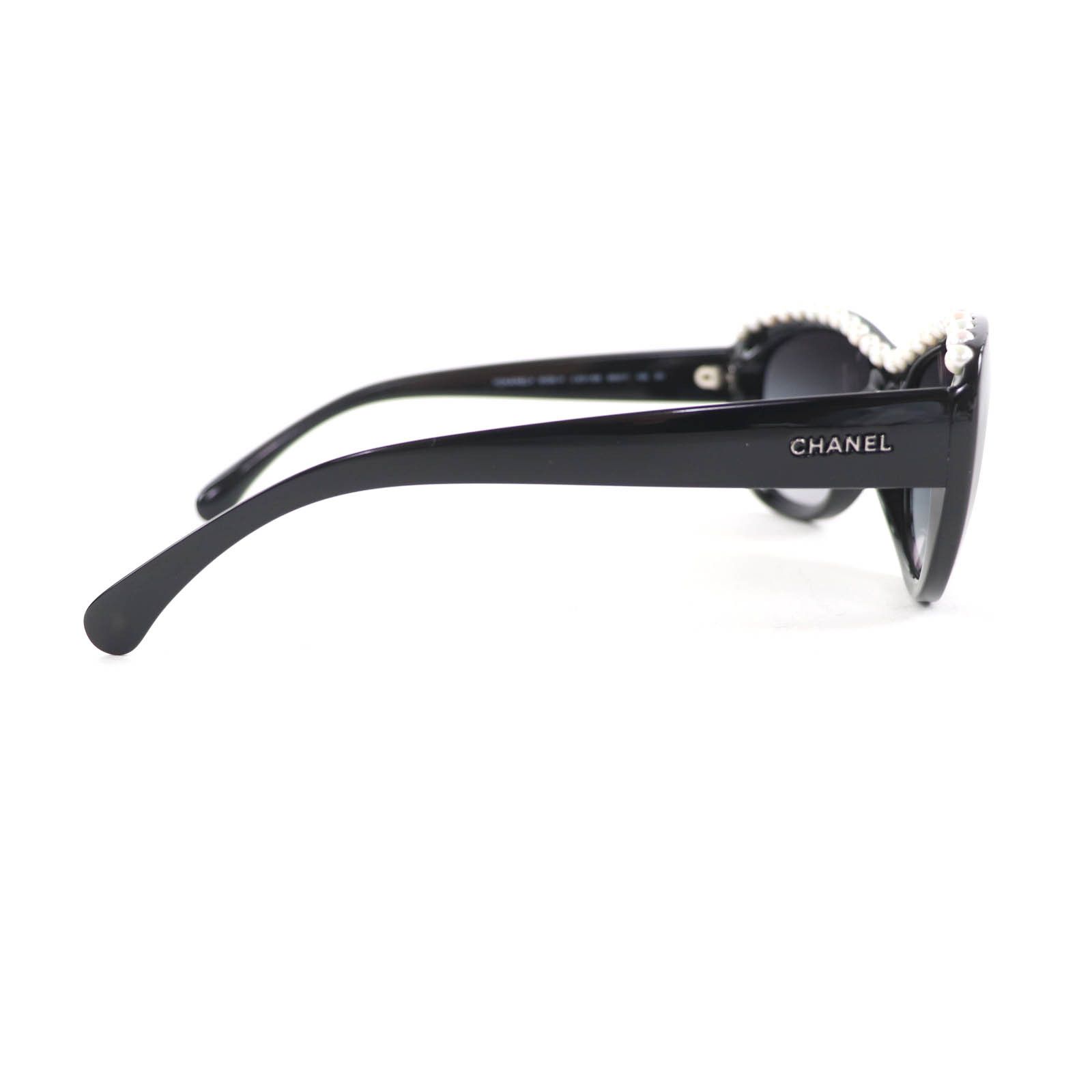 Chanel Chanel Chanel Fake Pearl Sunglasses Plastic / Synthetic Sunglasses 6038H DUTY FREE for USA Size ONE SIZE - 4 Thumbnail