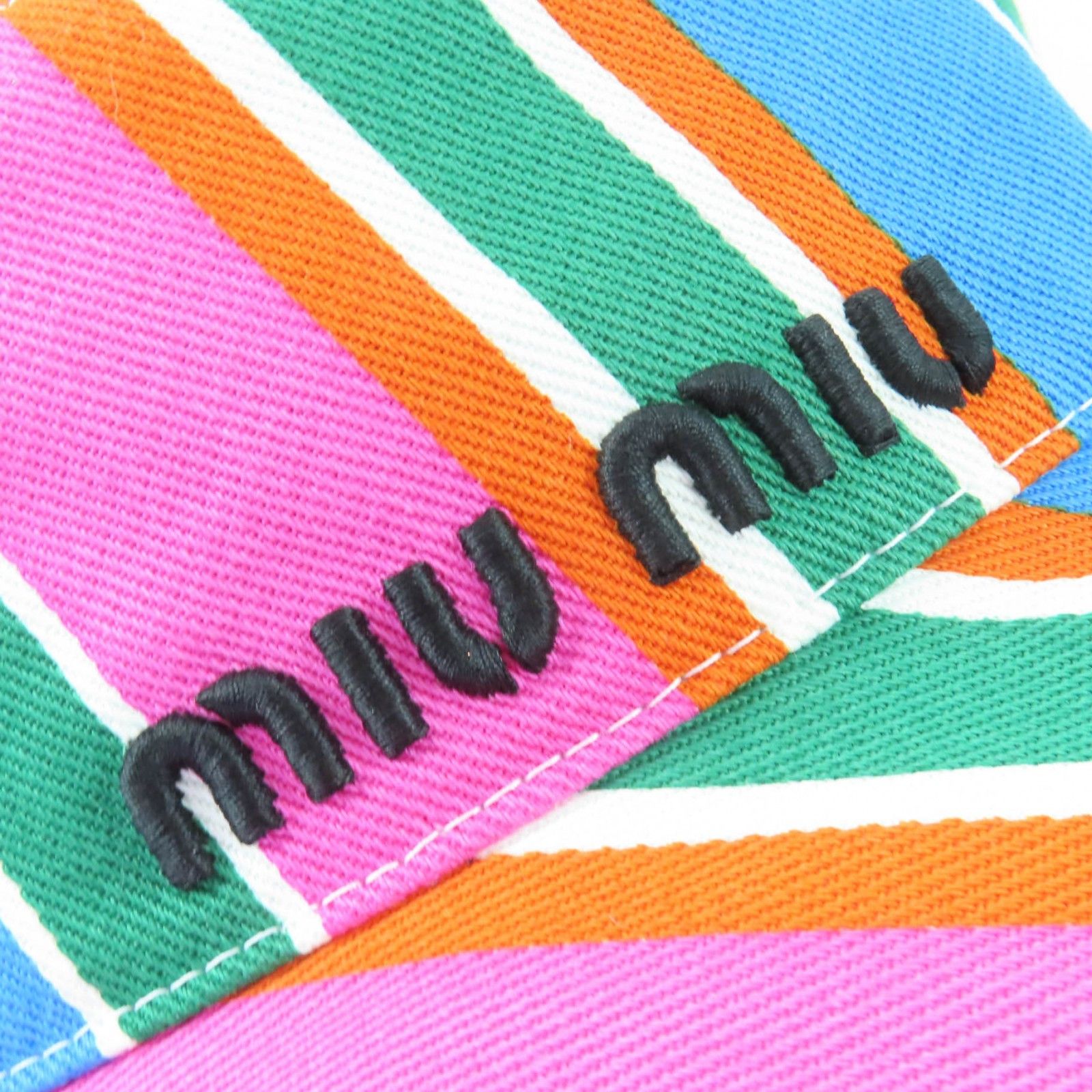 Miu Miu Miu Miu Miu Miu Logo Embroidery Cotton Bucket Hat Textile Hats 5HC196 DUTY FREE for USA Size ONE SIZE - 8 Thumbnail