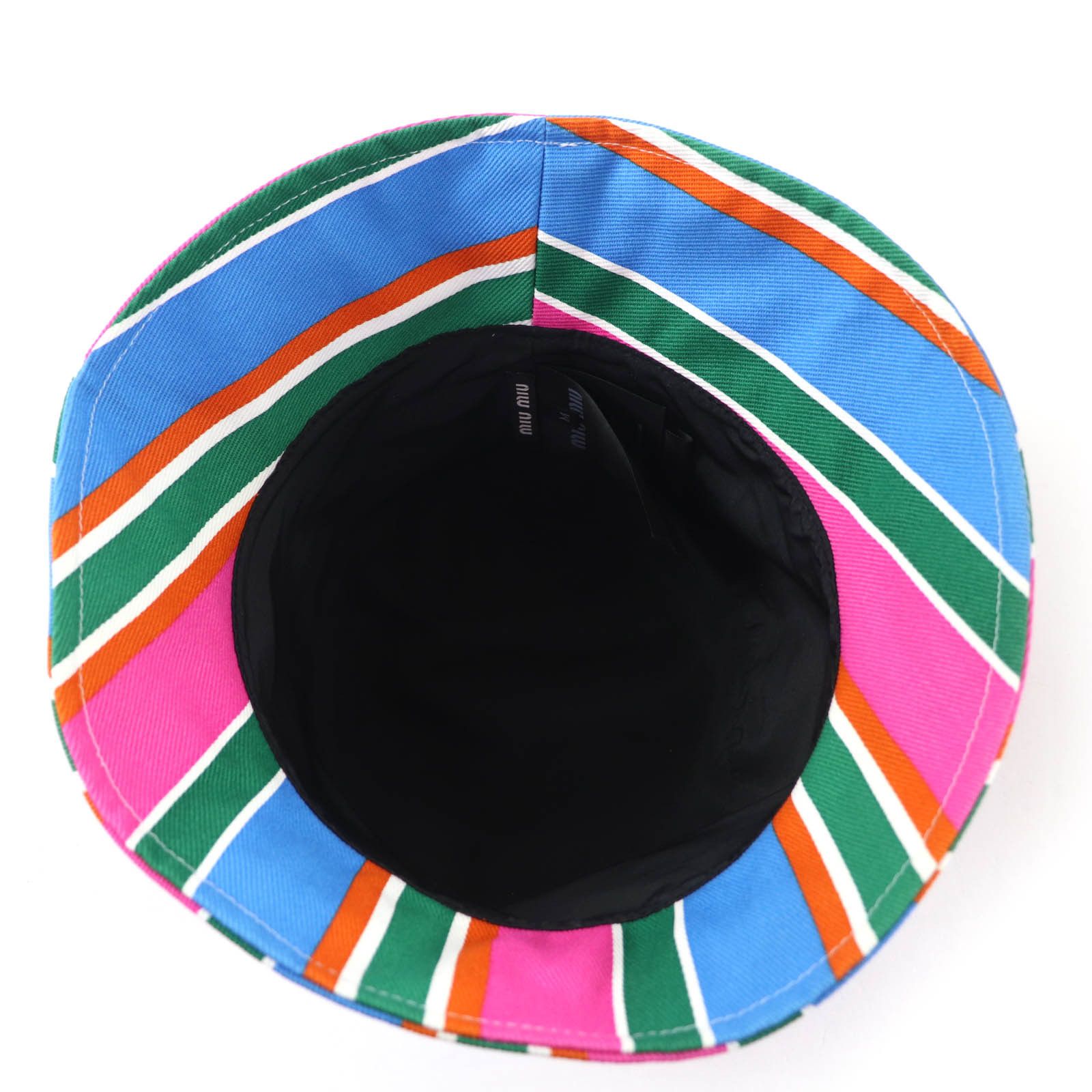 Miu Miu Miu Miu Miu Miu Logo Embroidery Cotton Bucket Hat Textile Hats 5HC196 DUTY FREE for USA Size ONE SIZE - 7 Thumbnail