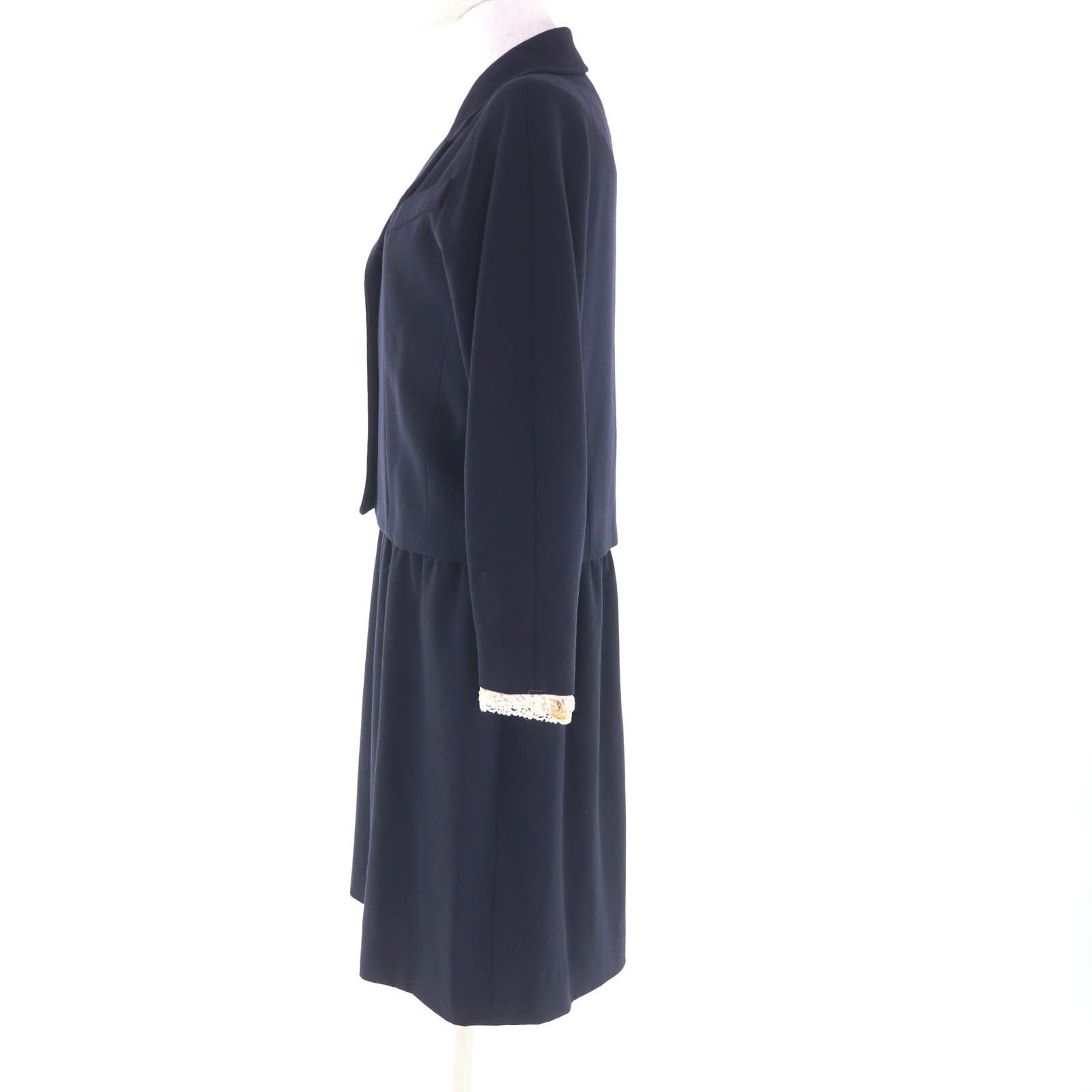 Chanel Chanel Chanel Wool Suit Jacket Dress Set Textile Suits DUTY FREE for USA Size ONE SIZE - 2 Thumbnail