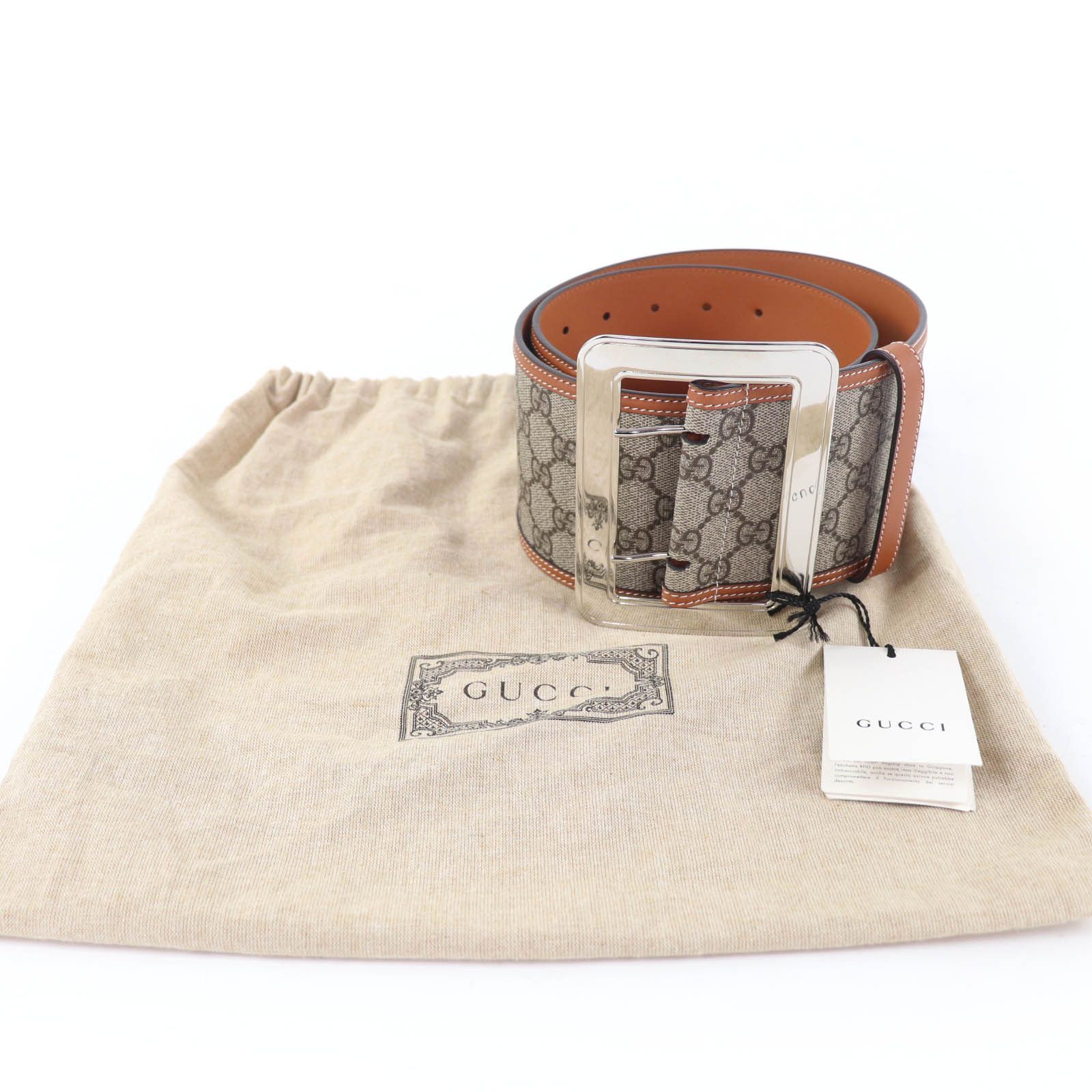 Gucci Gucci Gucci GG Supreme Wide Belt Textile Belt 718505 DUTY FREE for USA Size ONE SIZE - 2 Thumbnail