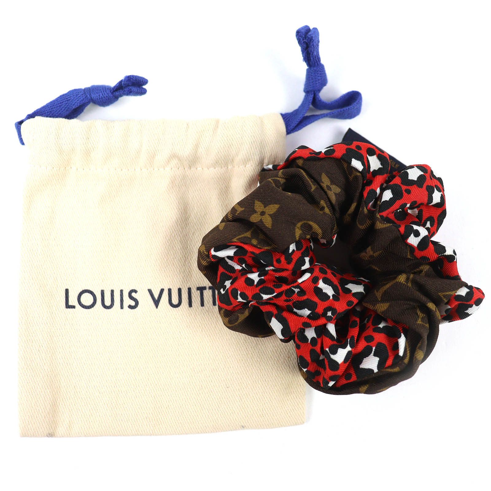 Louis Vuitton Louis Vuitton Louis Vuitton Chou Chou Be Mindful Monogram Silk Hair Scrunchie Textile Other M77011 DUTY FREE for USA Size ONE SIZE - 2 Thumbnail