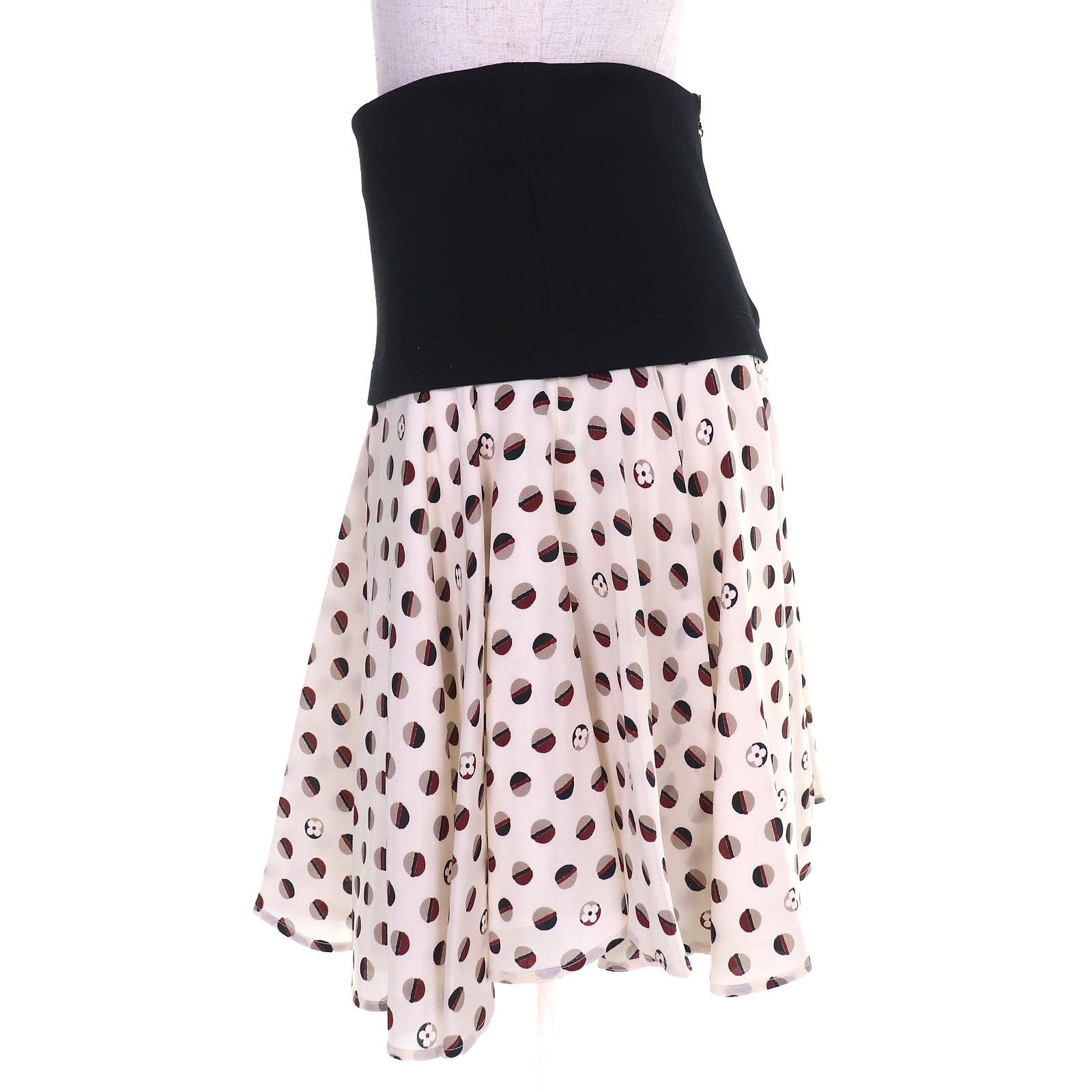 Louis Vuitton Louis Vuitton Louis Vuitton Monogram Flower Dot Flare Skirt Textile Skirts DUTY FREE for USA Size ONE SIZE - 2 Thumbnail