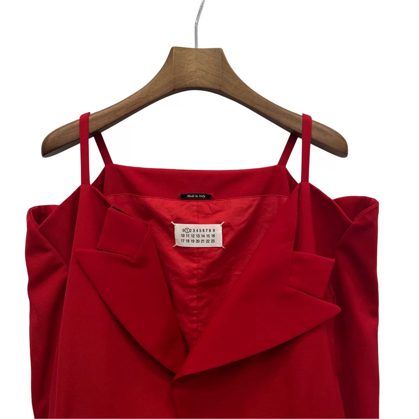 Maison Margiela Maison Margiela Red Off-Shoulder Blazer Size S / US 4 / IT 40 - 3 Thumbnail