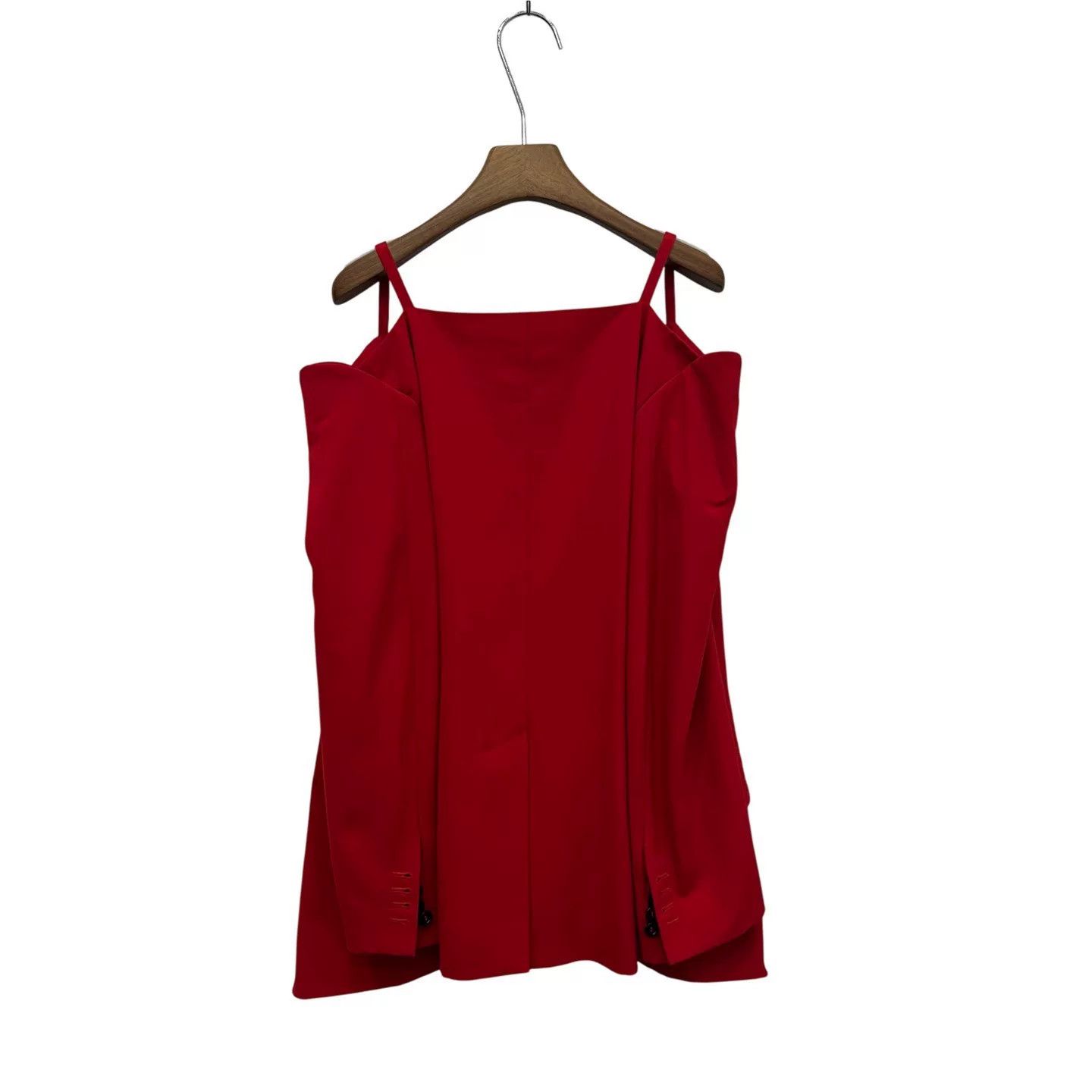 Maison Margiela Maison Margiela Red Off-Shoulder Blazer Size S / US 4 / IT 40 - 2 Thumbnail