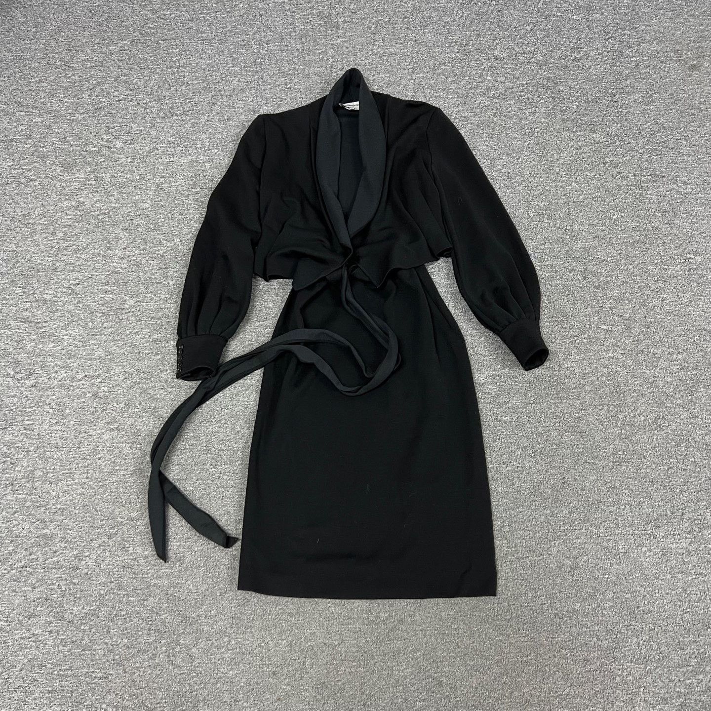 Saint Laurent Paris Saint Laurent YSL Long Belted Dress Size M / US 6-8 / IT 42-44 - 2 Thumbnail