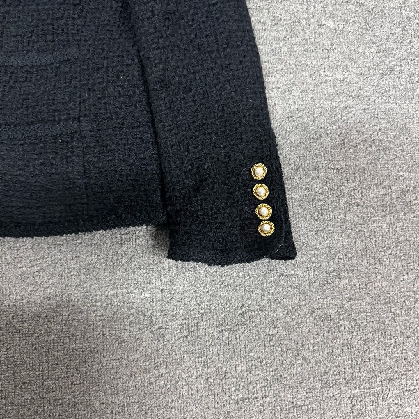 Dior Dior Gold Button Single-Breasted Tweed Jacket Size M / US 6-8 / IT 42-44 - 3 Thumbnail