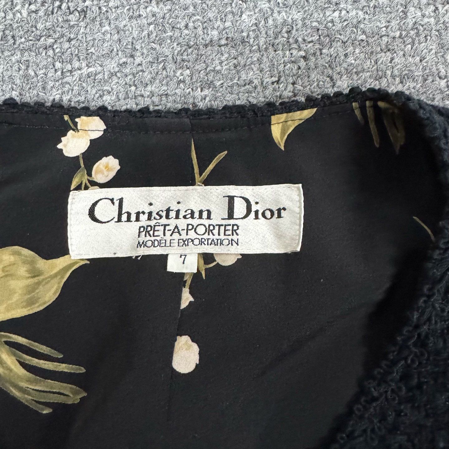 Dior Dior Gold Button Single-Breasted Tweed Jacket Size M / US 6-8 / IT 42-44 - 5 Thumbnail